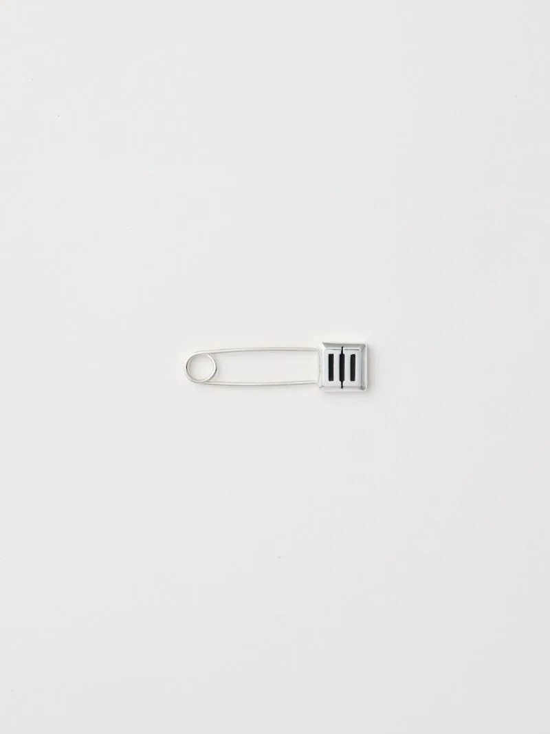 MONOGRAM SAFETY PIN EARRING - 2
