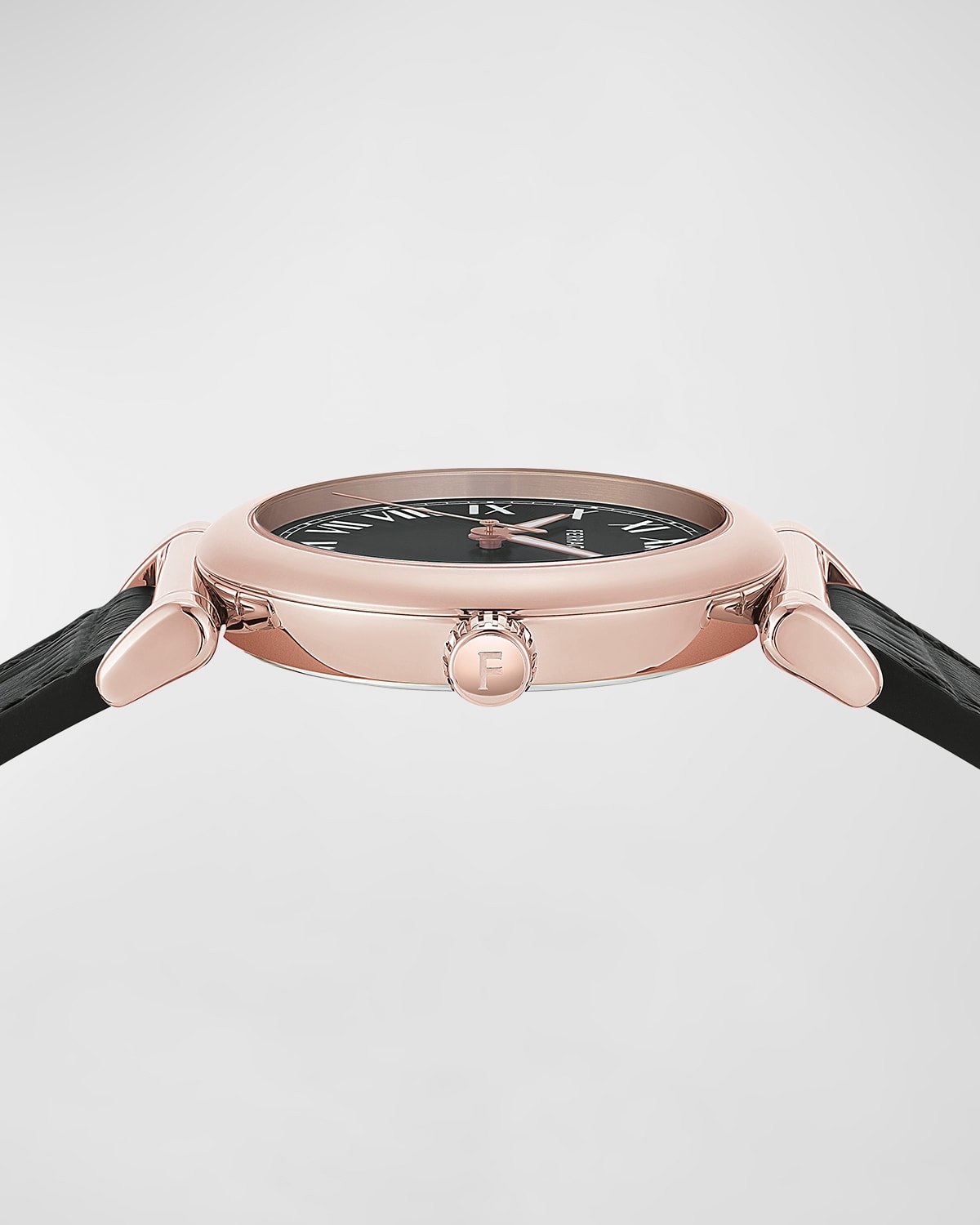 36mm Ferragamo Allure Watch with Calf Leather Strap, Black - 2