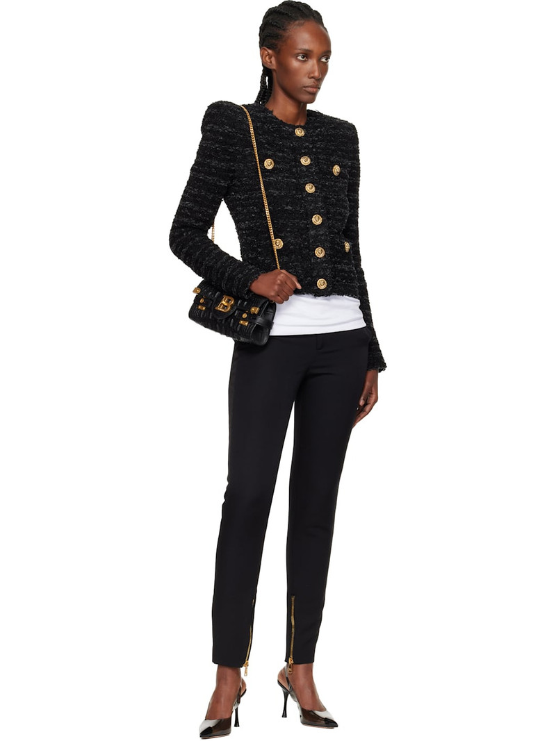 Balmain Black Buttoned Knit Jacket outlook