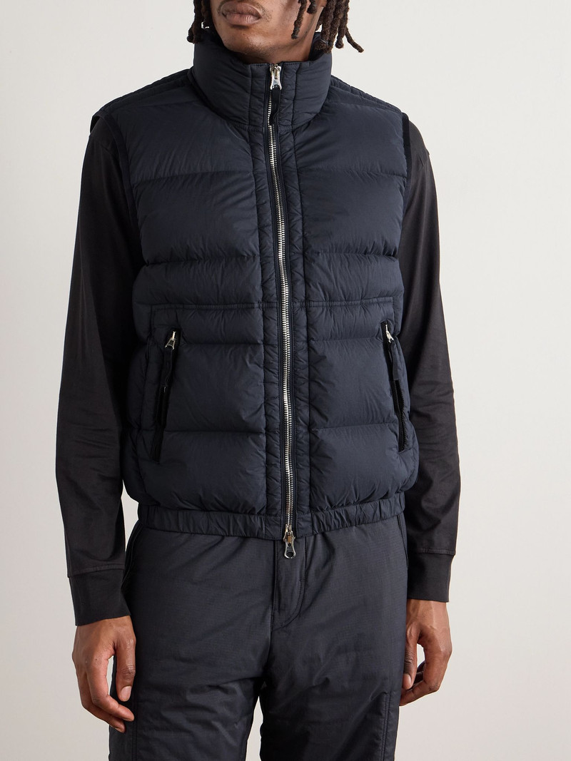 Garment-Dyed Stretch-Shell Down Gilet Navy 3