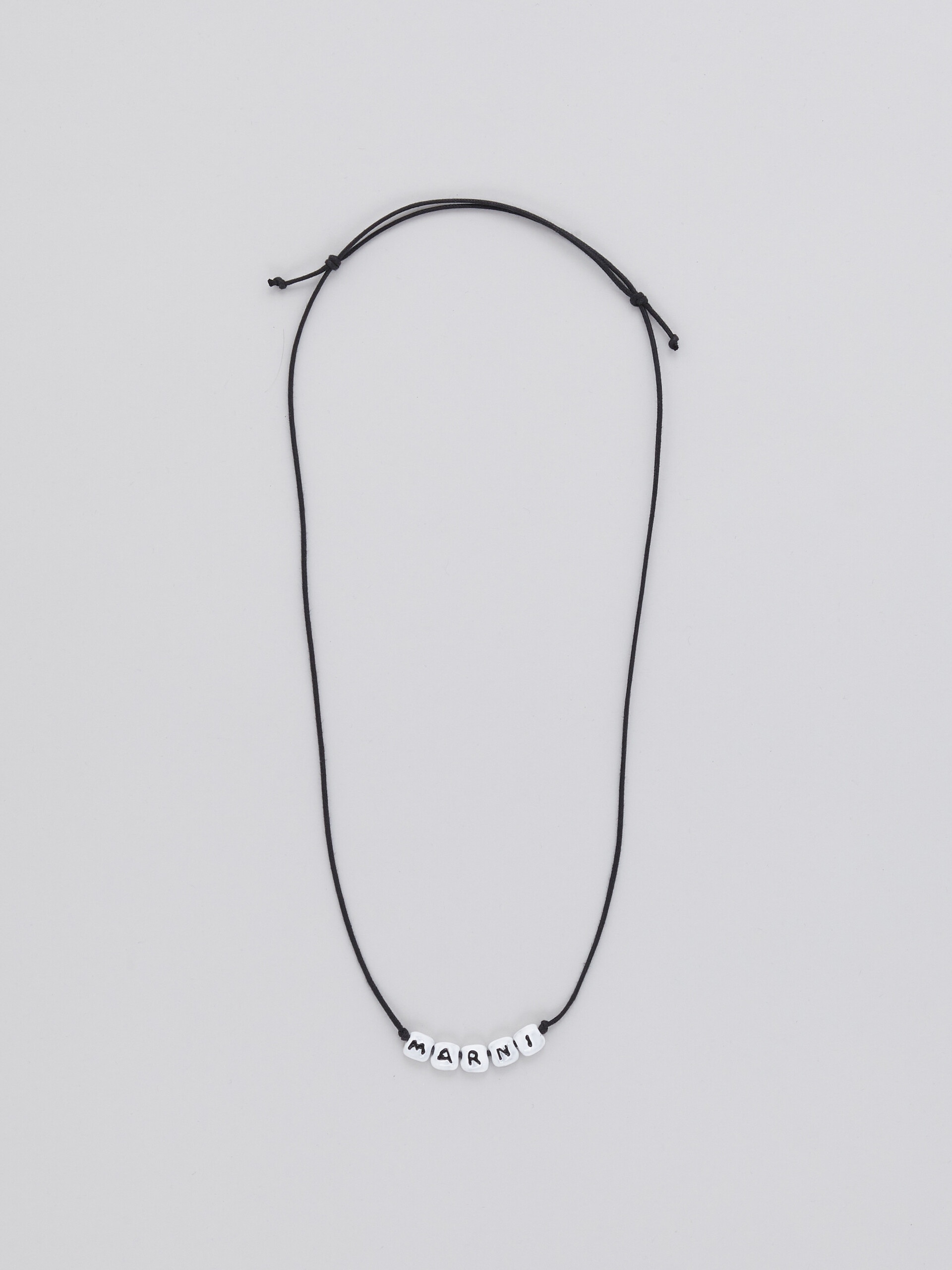 WHITE LOGO NECKLACE - 3