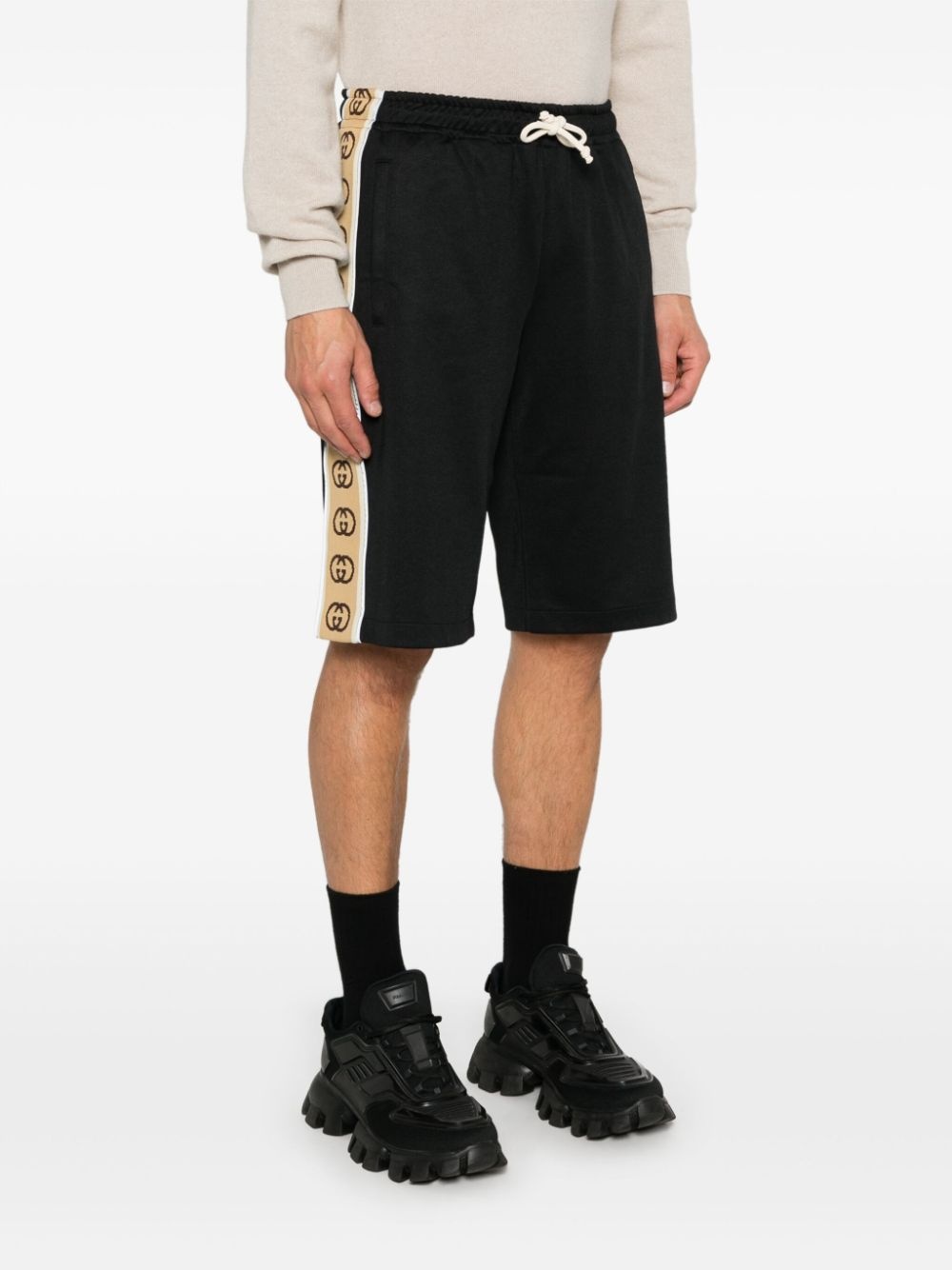 GG Web-stripe track shorts - 3