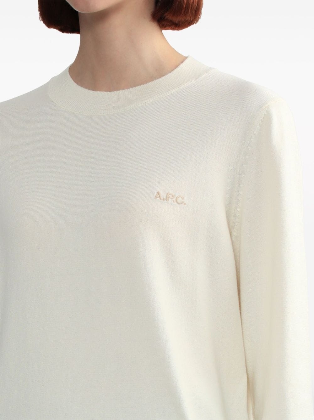 logo-embroidered cotton jumper - 5