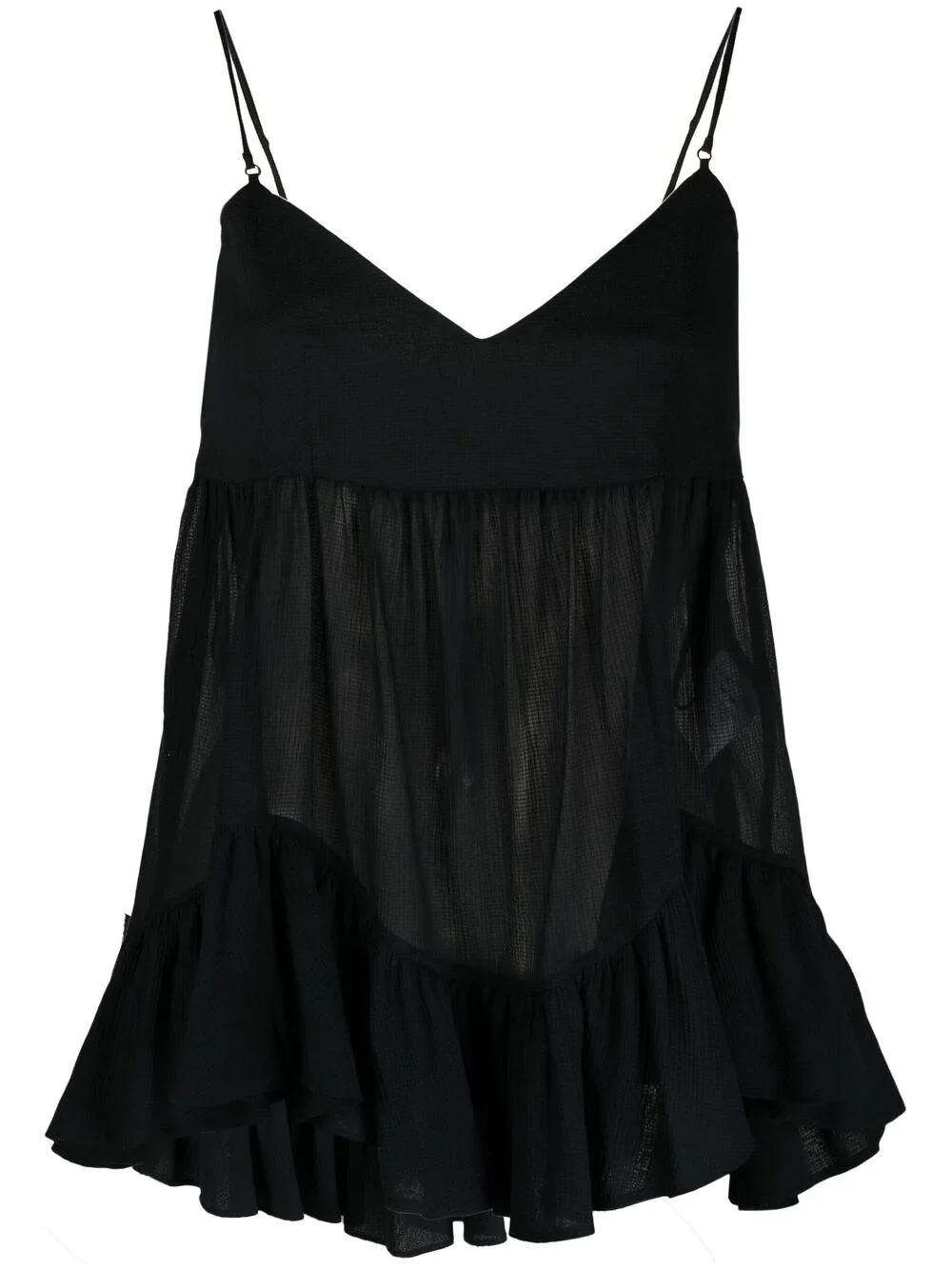 panelled seersucker camisole - 1