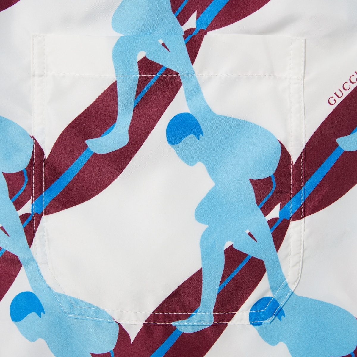 Printed technical poplin swim short - 6