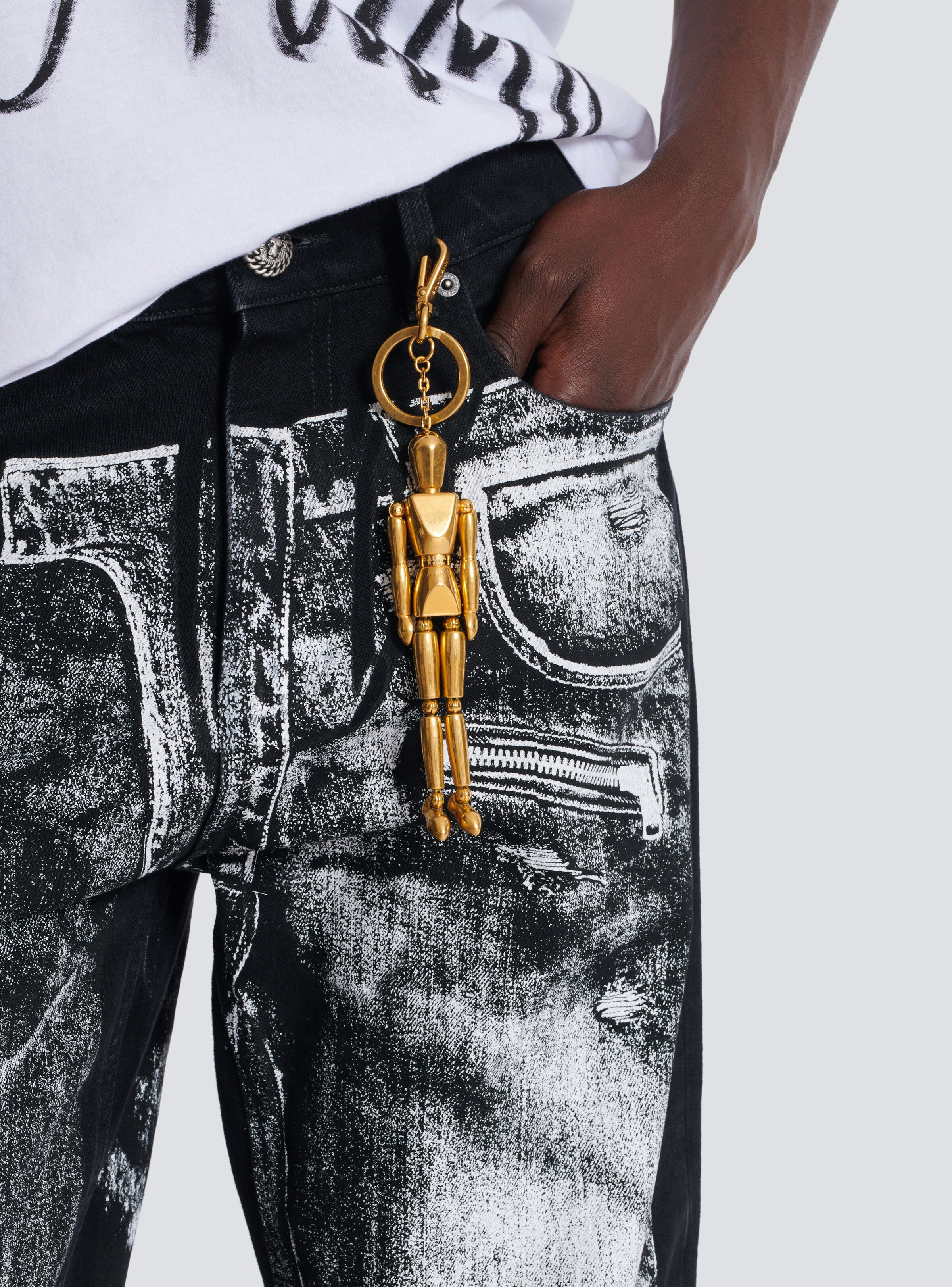 Brass mannequin key ring - 3