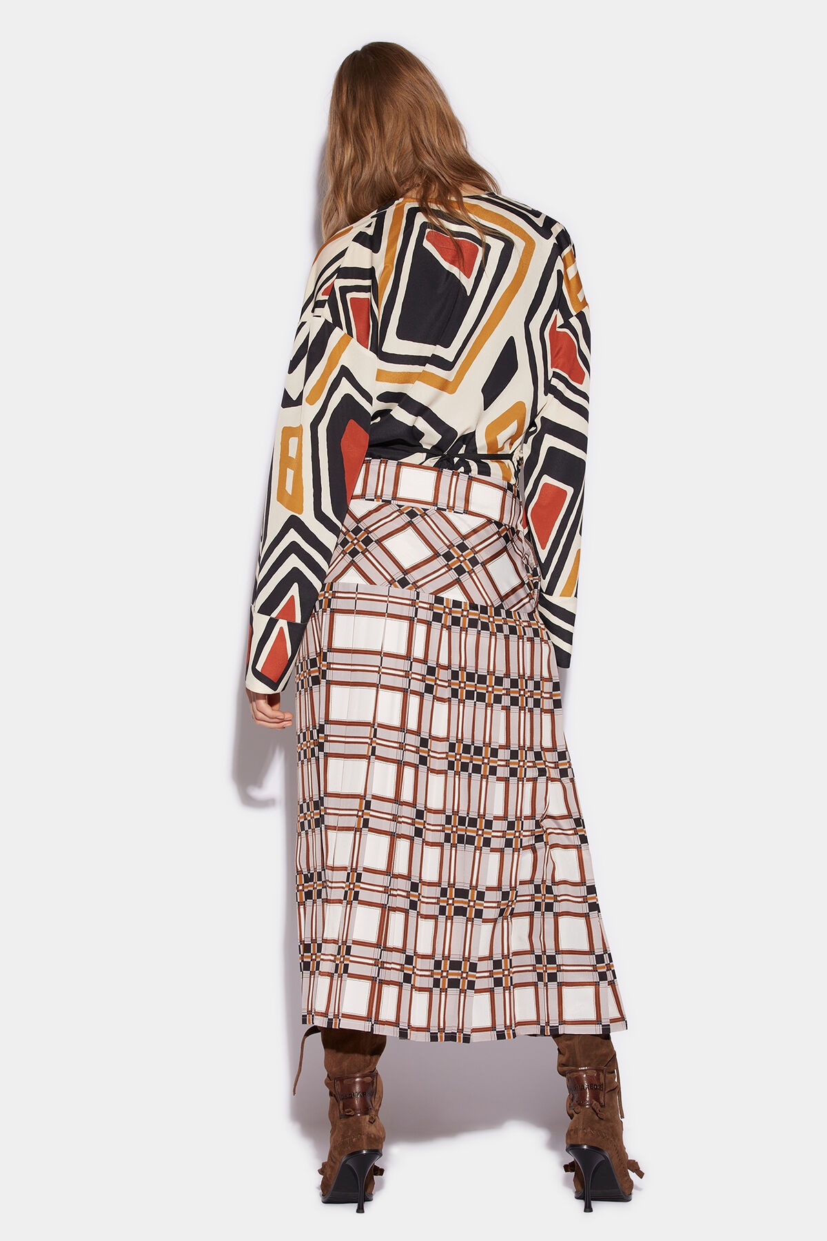 TARTAN PLEATED SKIRT - 2