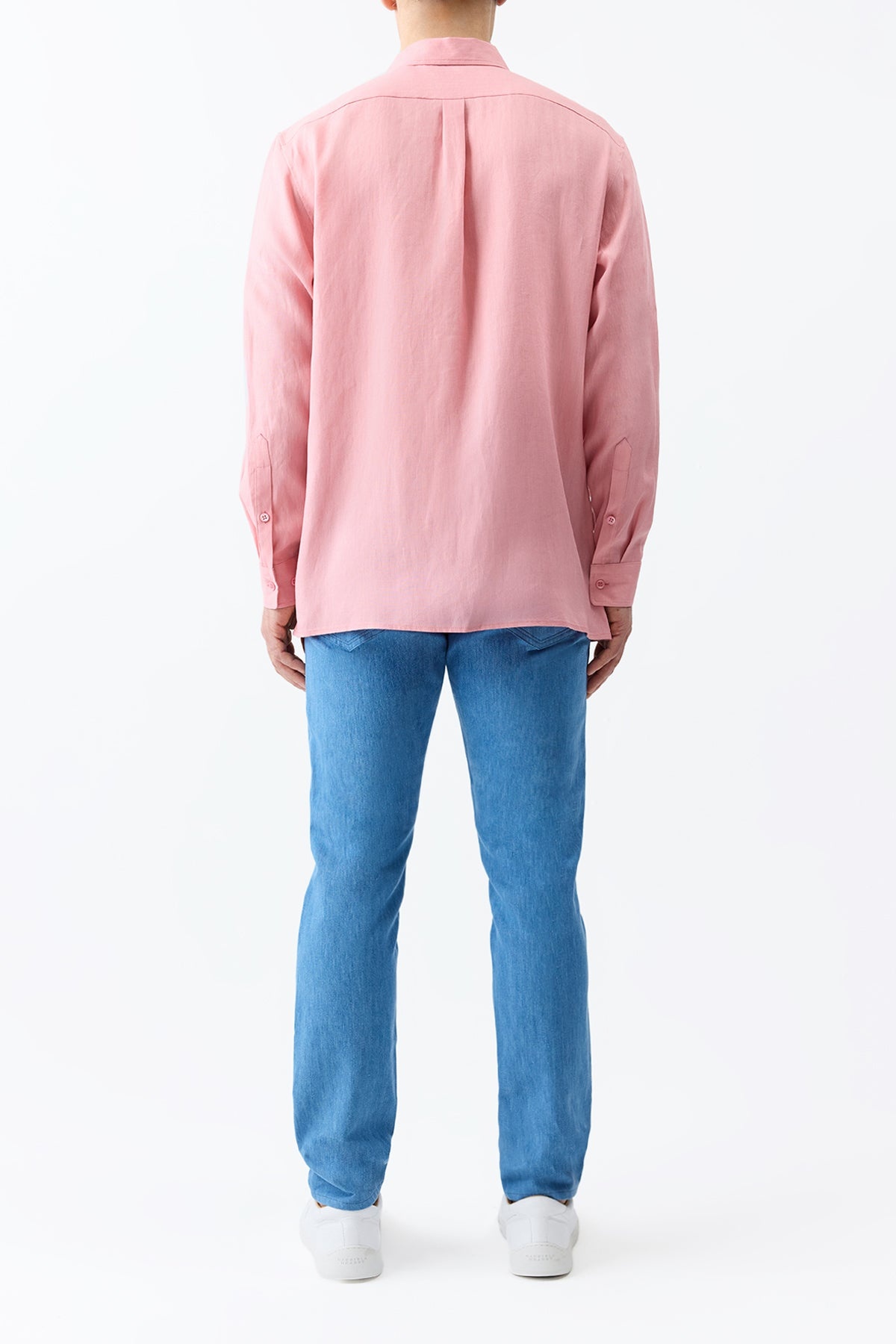 Nicolas Shirt in Rosa Aloe Linen - 5