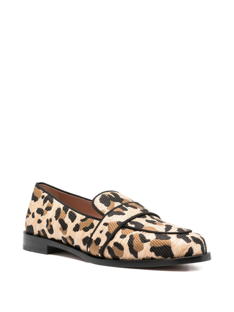 AQUAZZURA leopard-print loafers outlook
