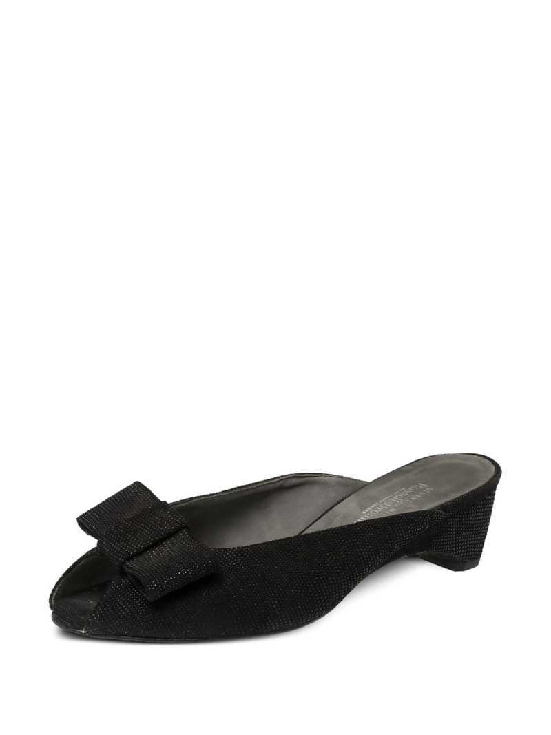 Stuart Weitzman bow block-heel slides outlook