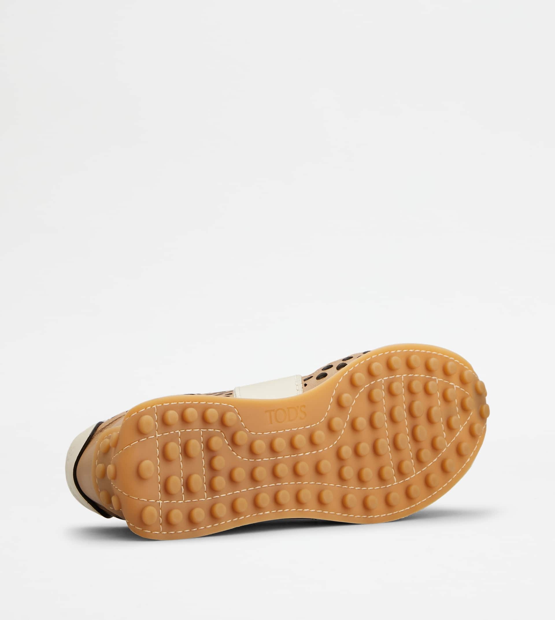 T VINTAGE SNEAKERS IN LEATHER - BROWN, BEIGE - 4