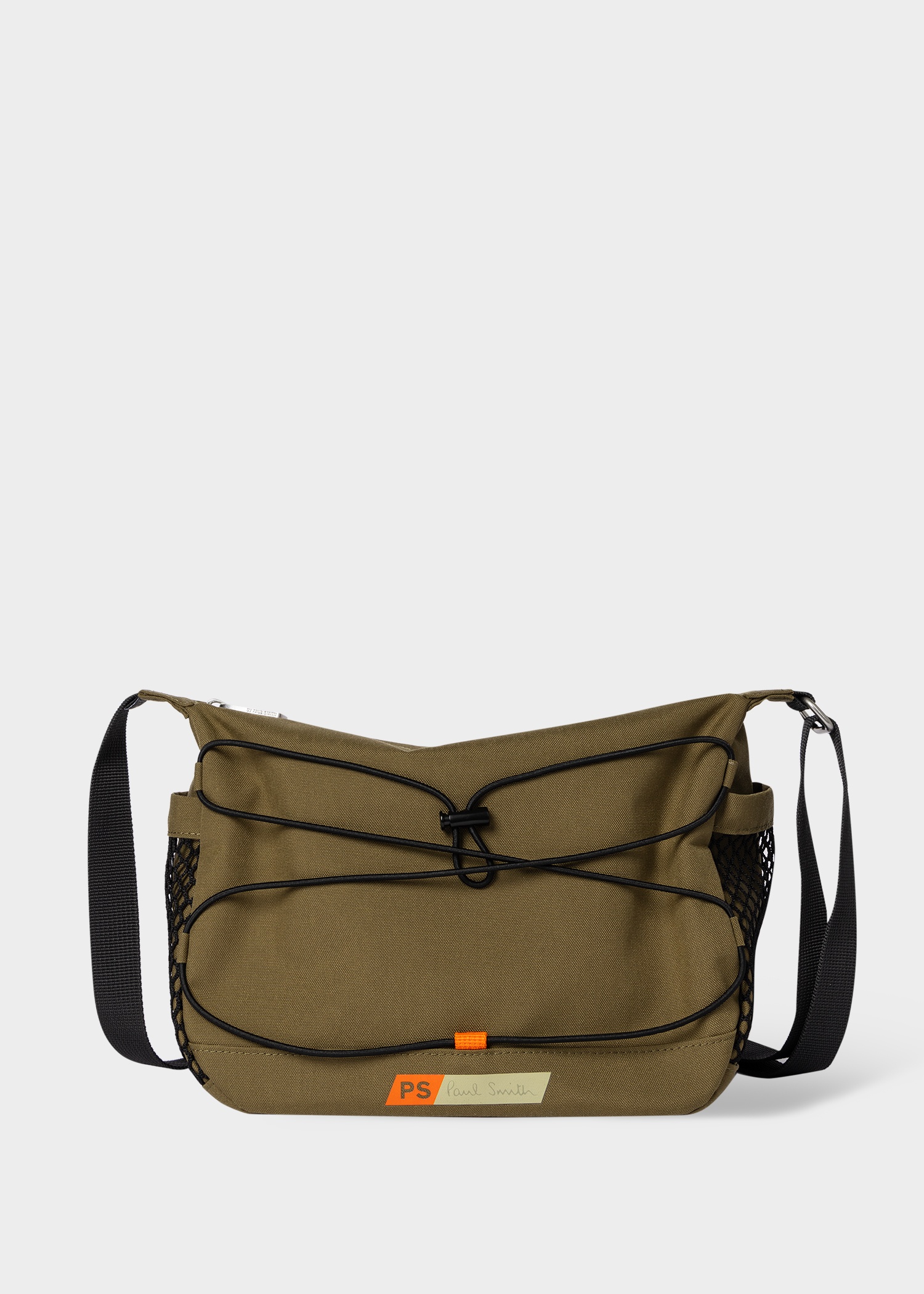 Khaki Nylon Utility Messenger Bag - 2