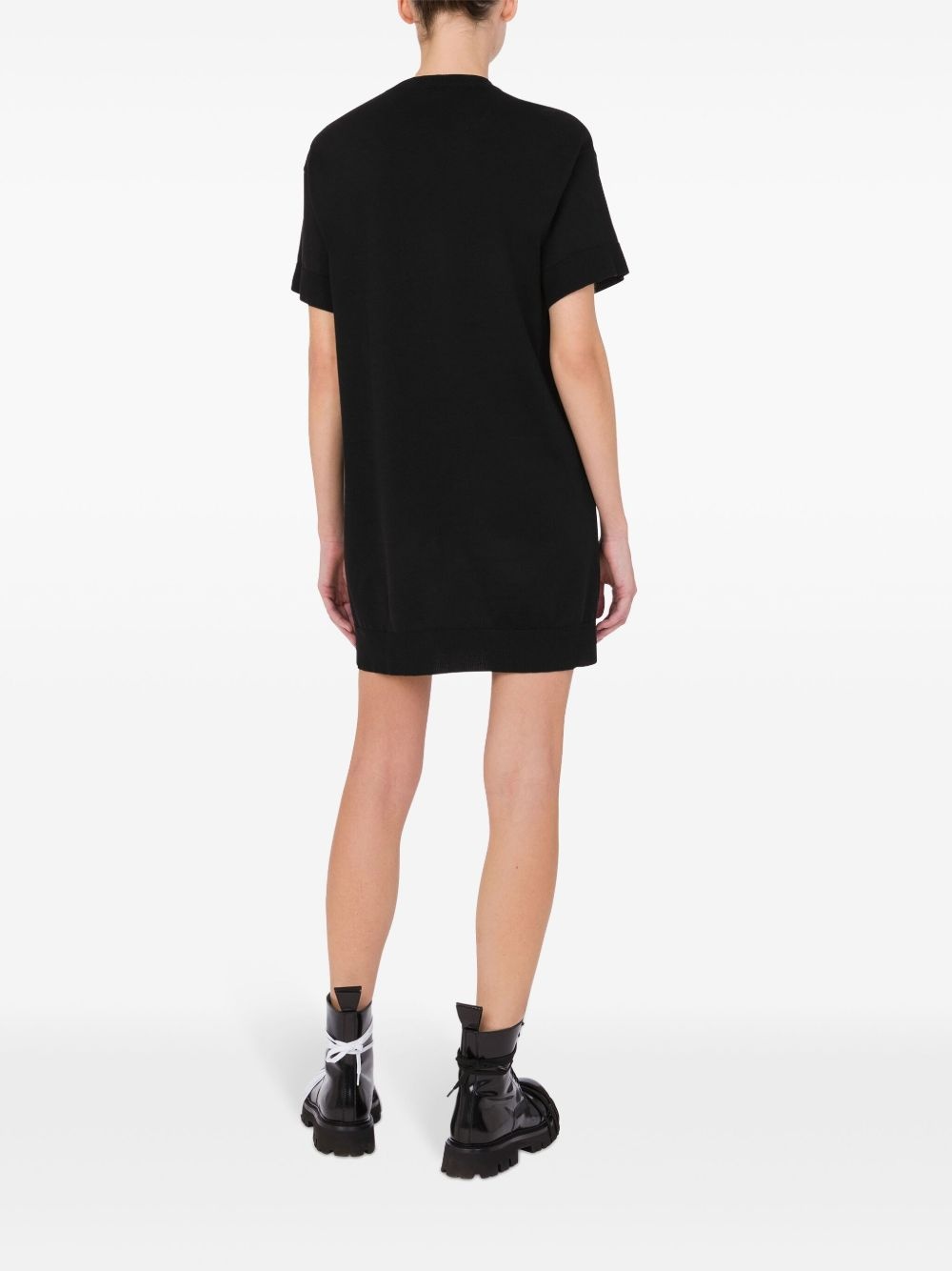 chalk-print T-shirt dress - 3