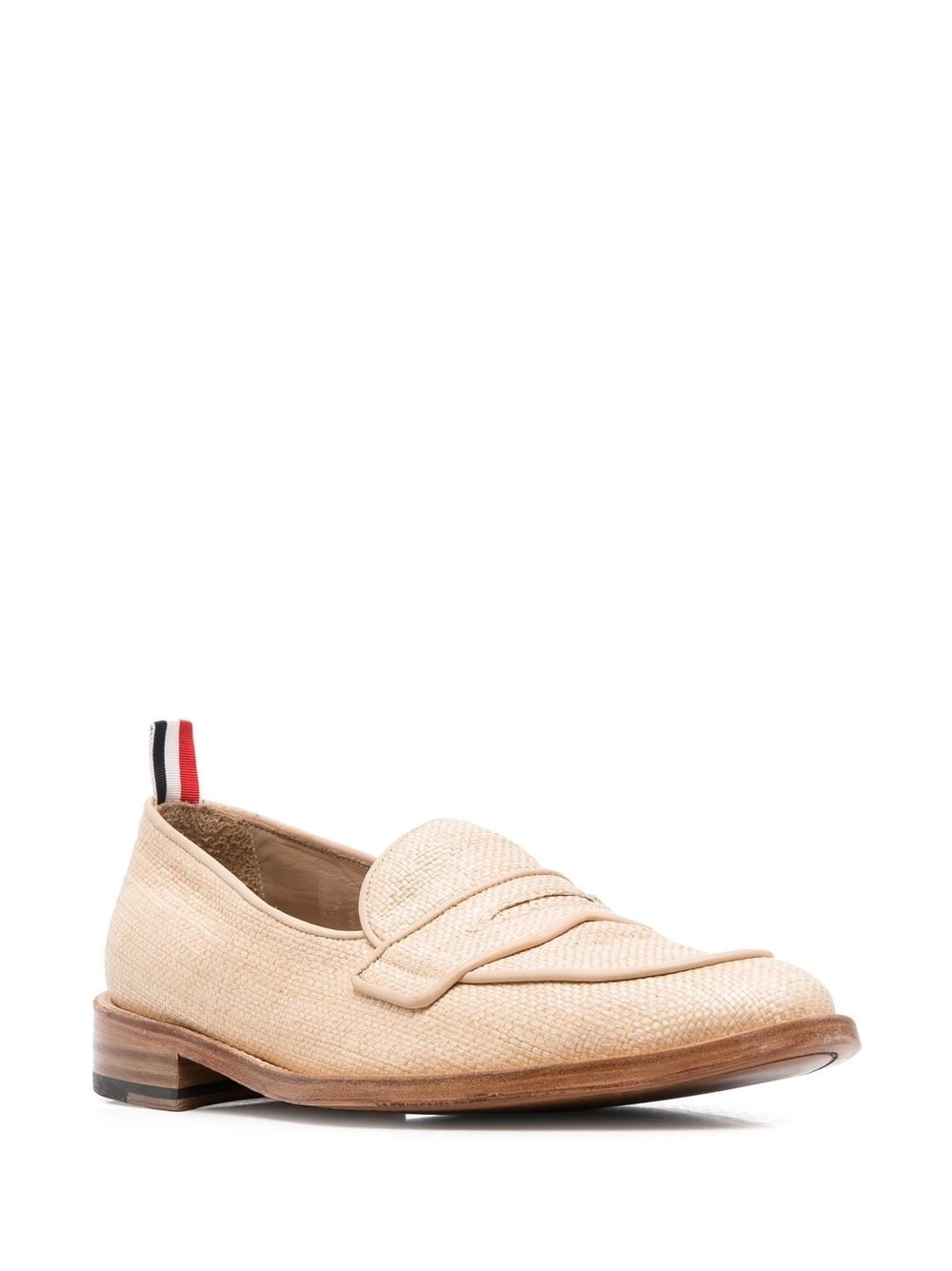 grosgrain-loop trim loafers - 2