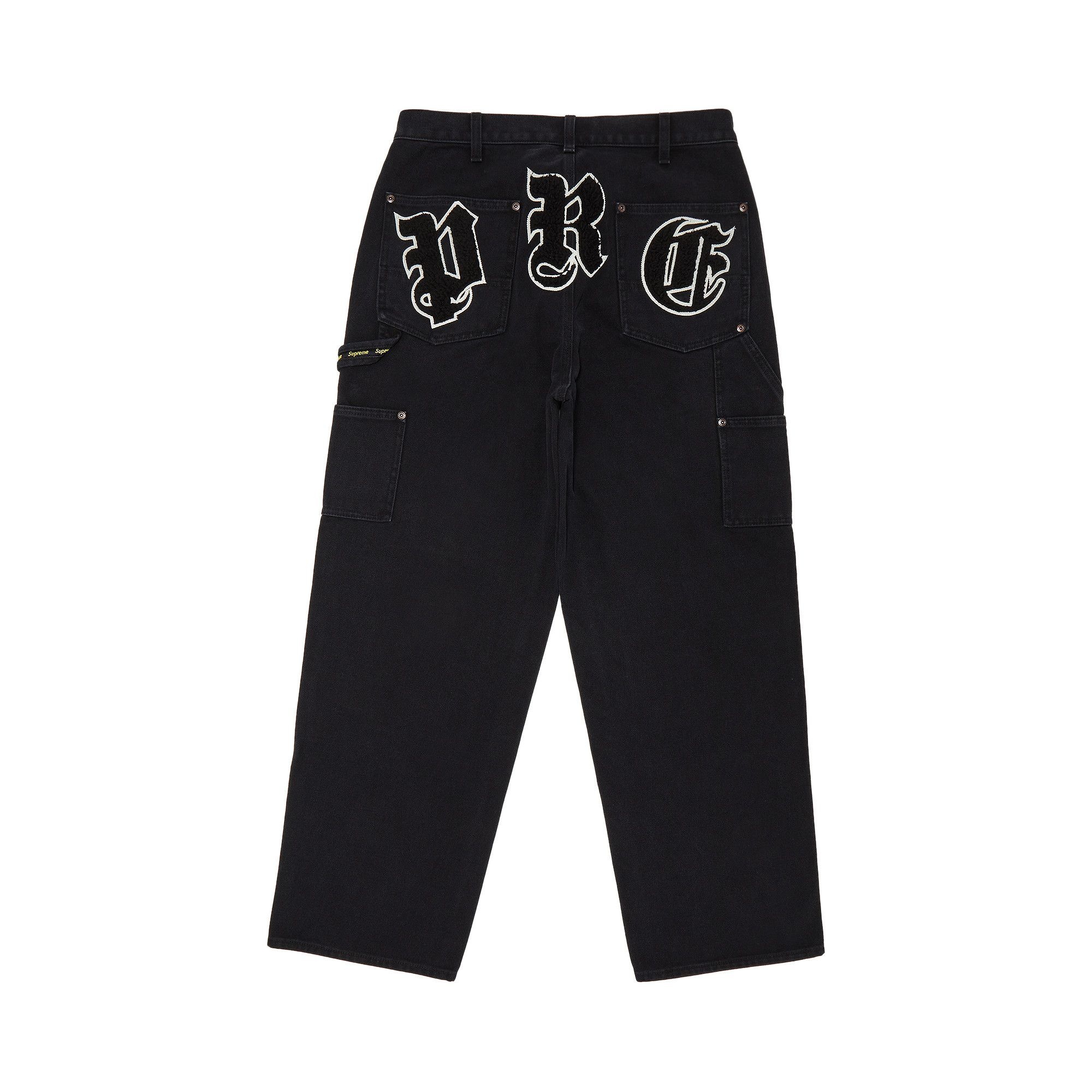 Supreme Old English Canvas Double Knee Painter Pant 'Black' - 2