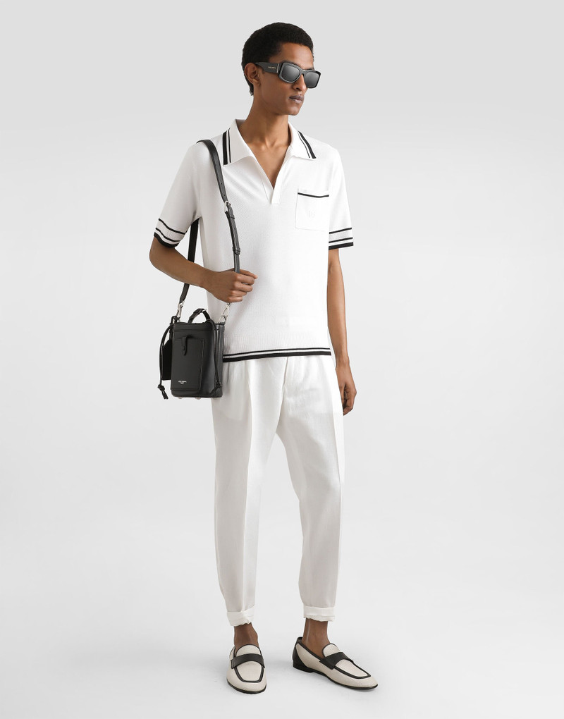 Dolce & Gabbana Silk piqué polo shirt outlook