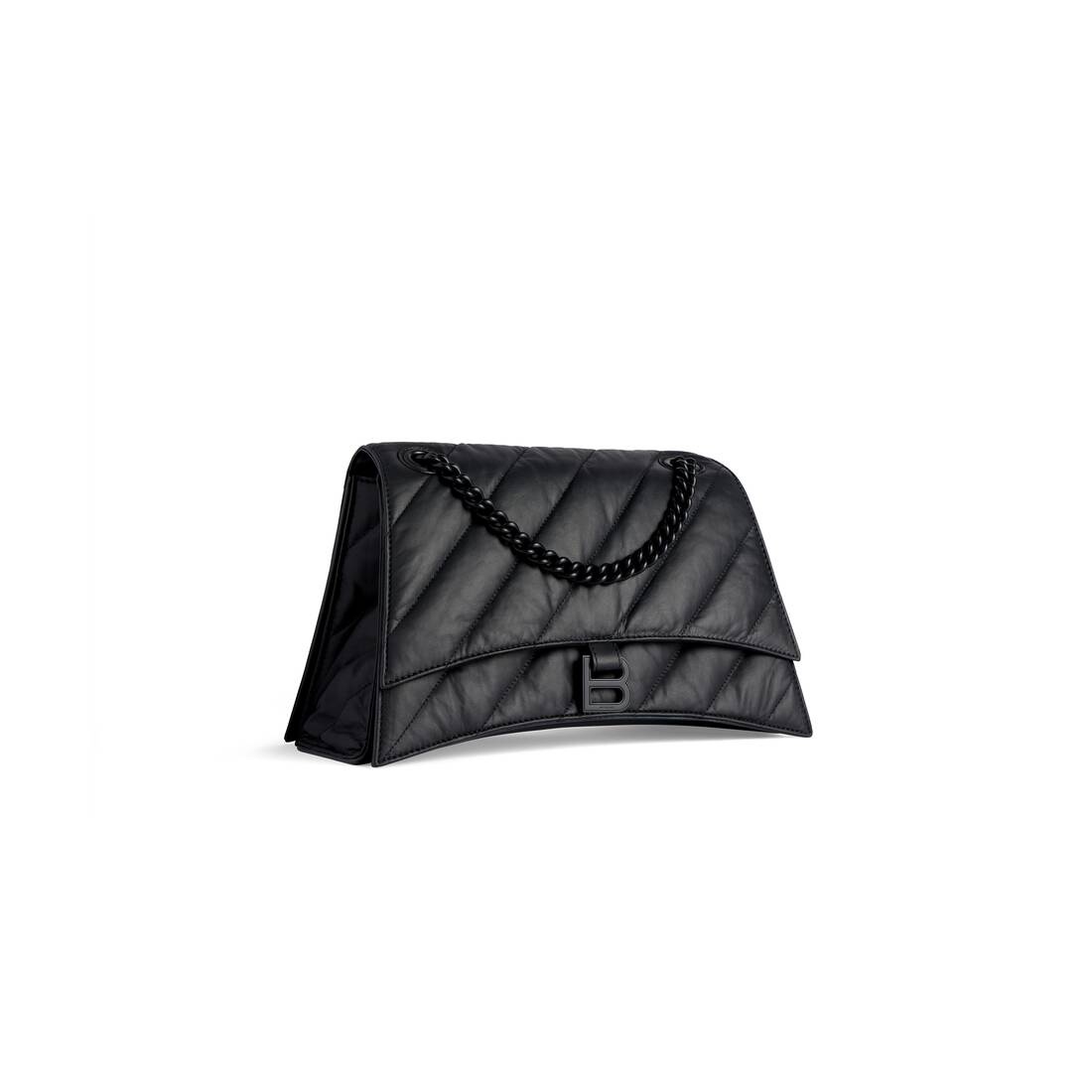 Women's Crush Medium Chain Bag Quilted  in Black - 5