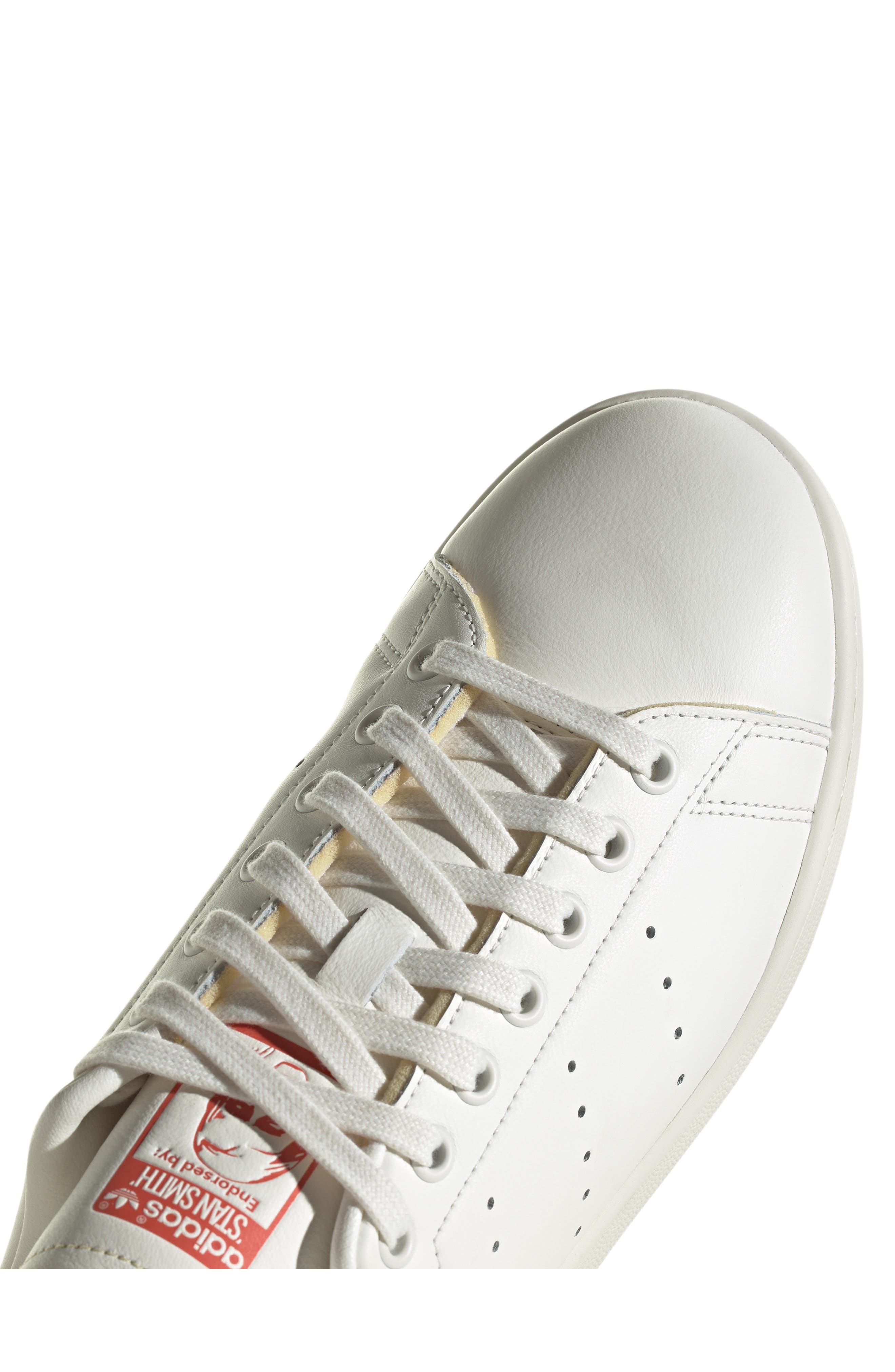 adidas Stan Smith Sneaker in White/Off White/Preloved Red at Nordstrom, Size 7 - 7