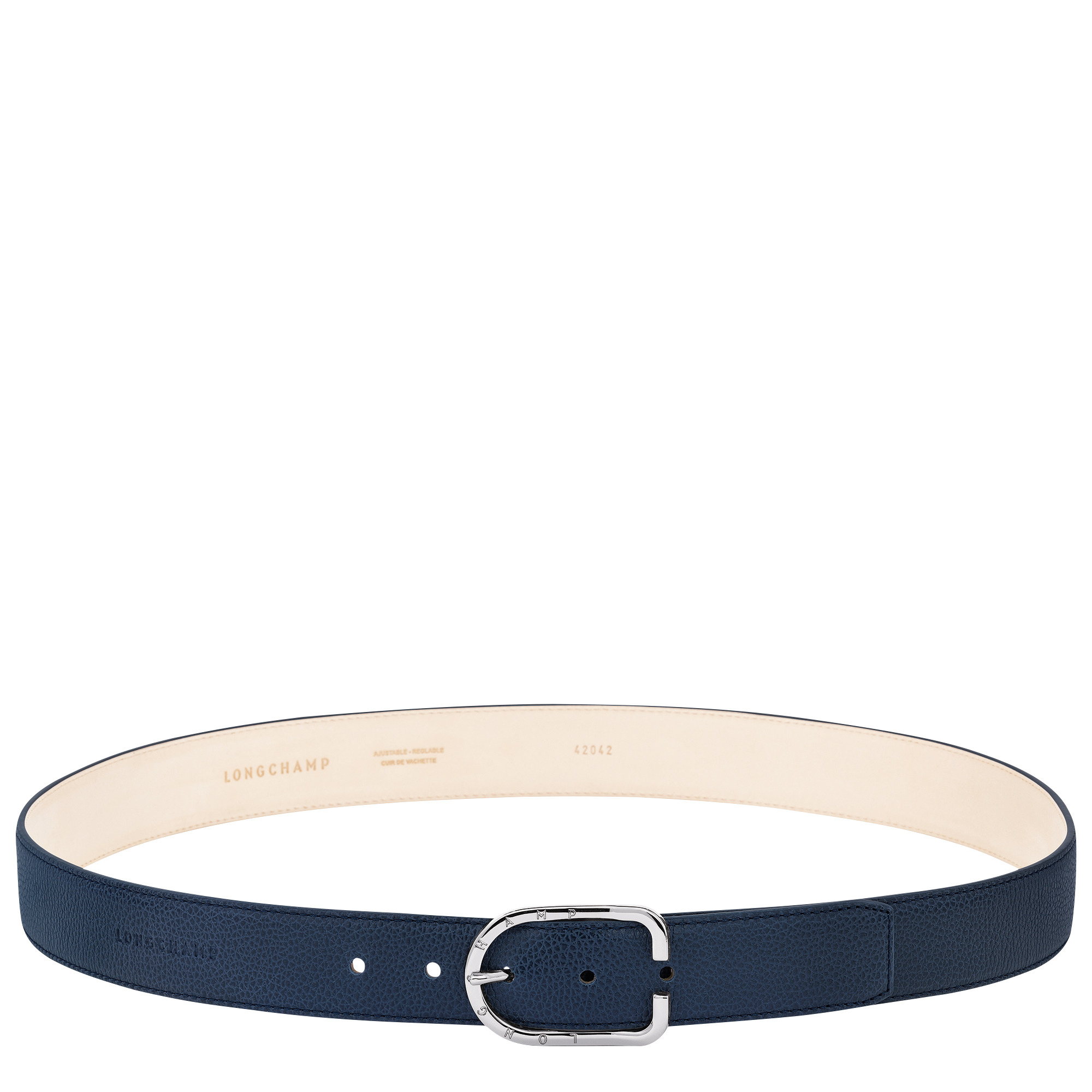 Le Foulonné Men's belt Navy - Leather - 1