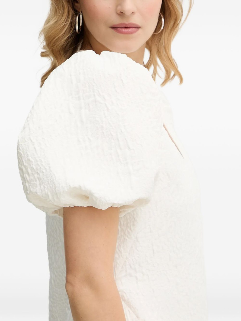 v-neck puff-sleeve mini dress 4
