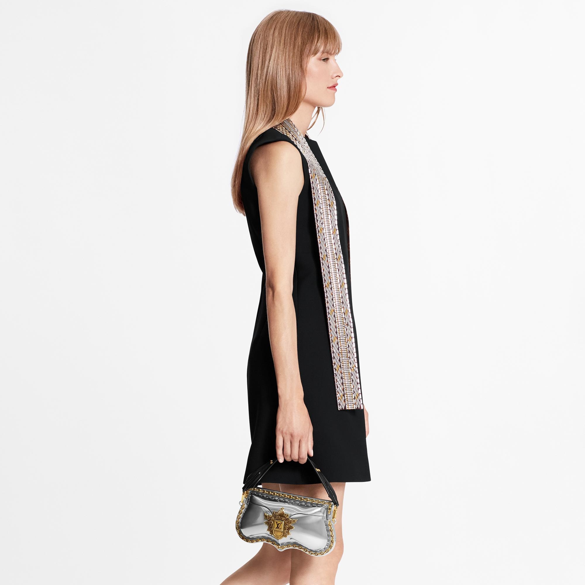 Sequin Scarf Straight-Cut Dress - 3