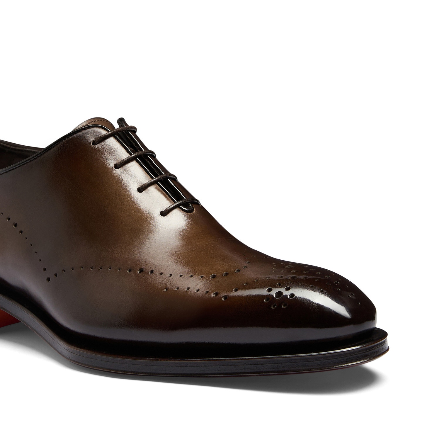 Men's dark brown leather Oxford shoe - 6