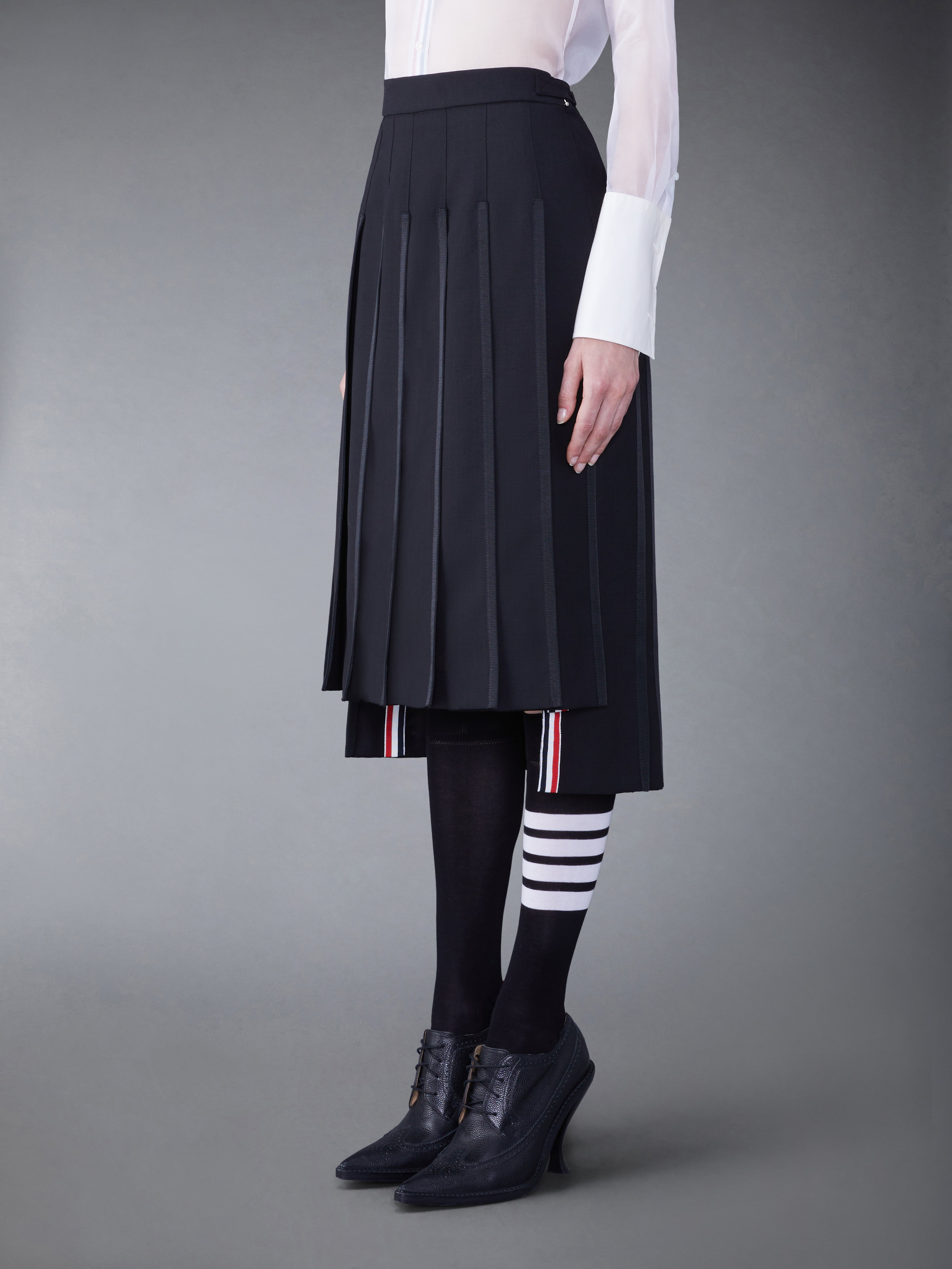 Classic Tipping Pleated Skirt - 2