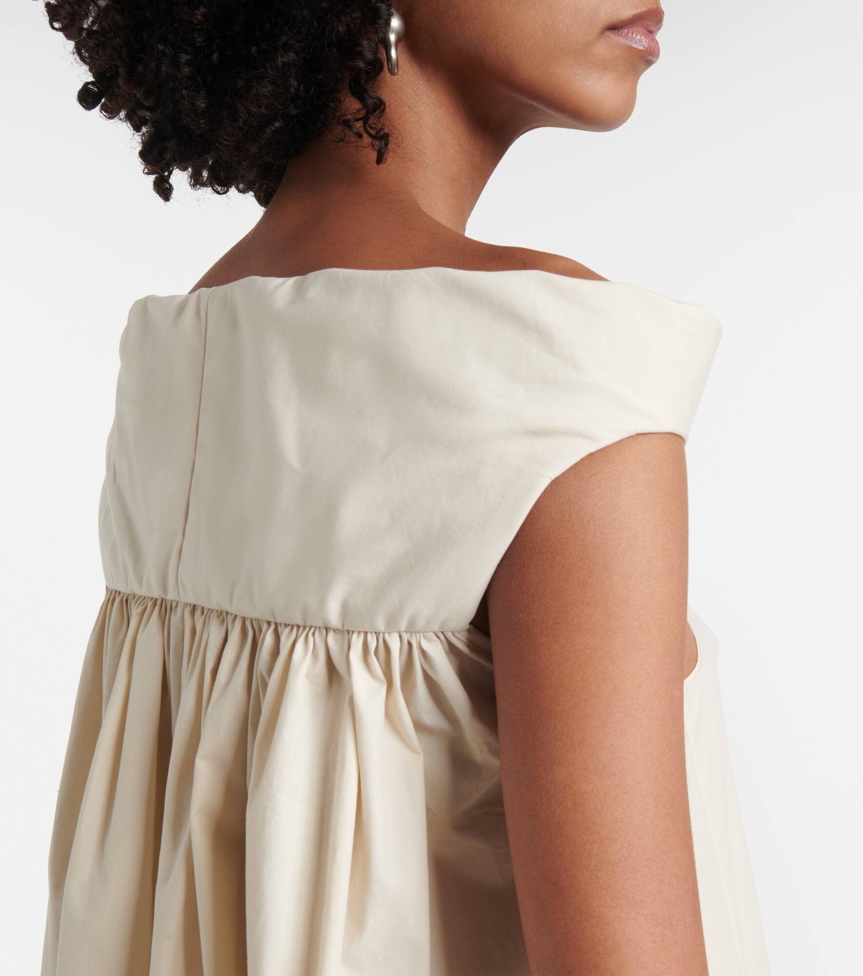 Chalice cutout cotton poplin maxi dress - 5