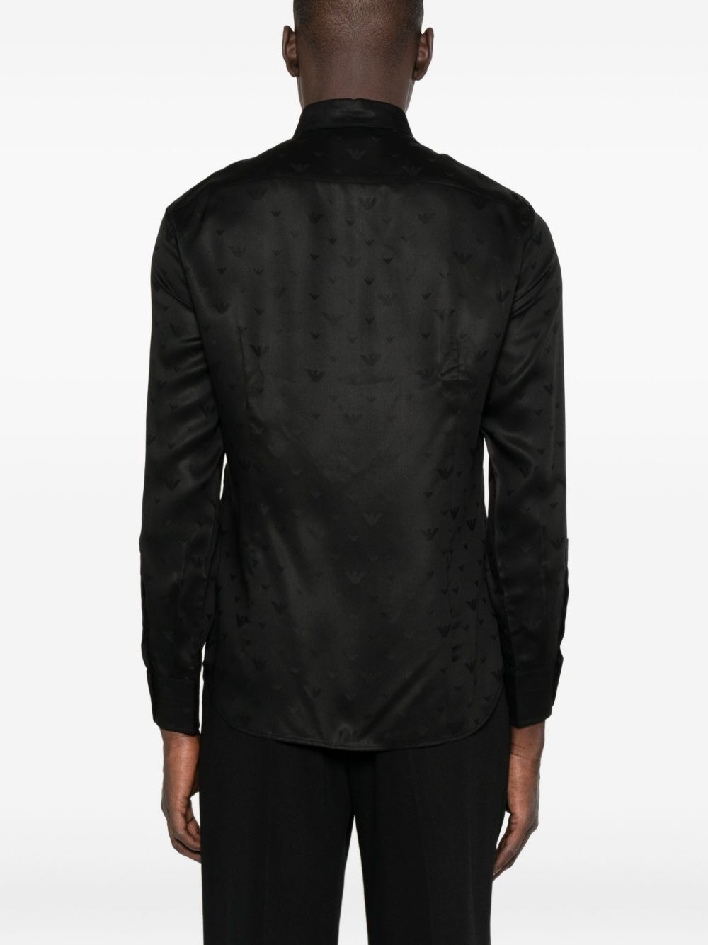 eagle-embossed shirt - 4