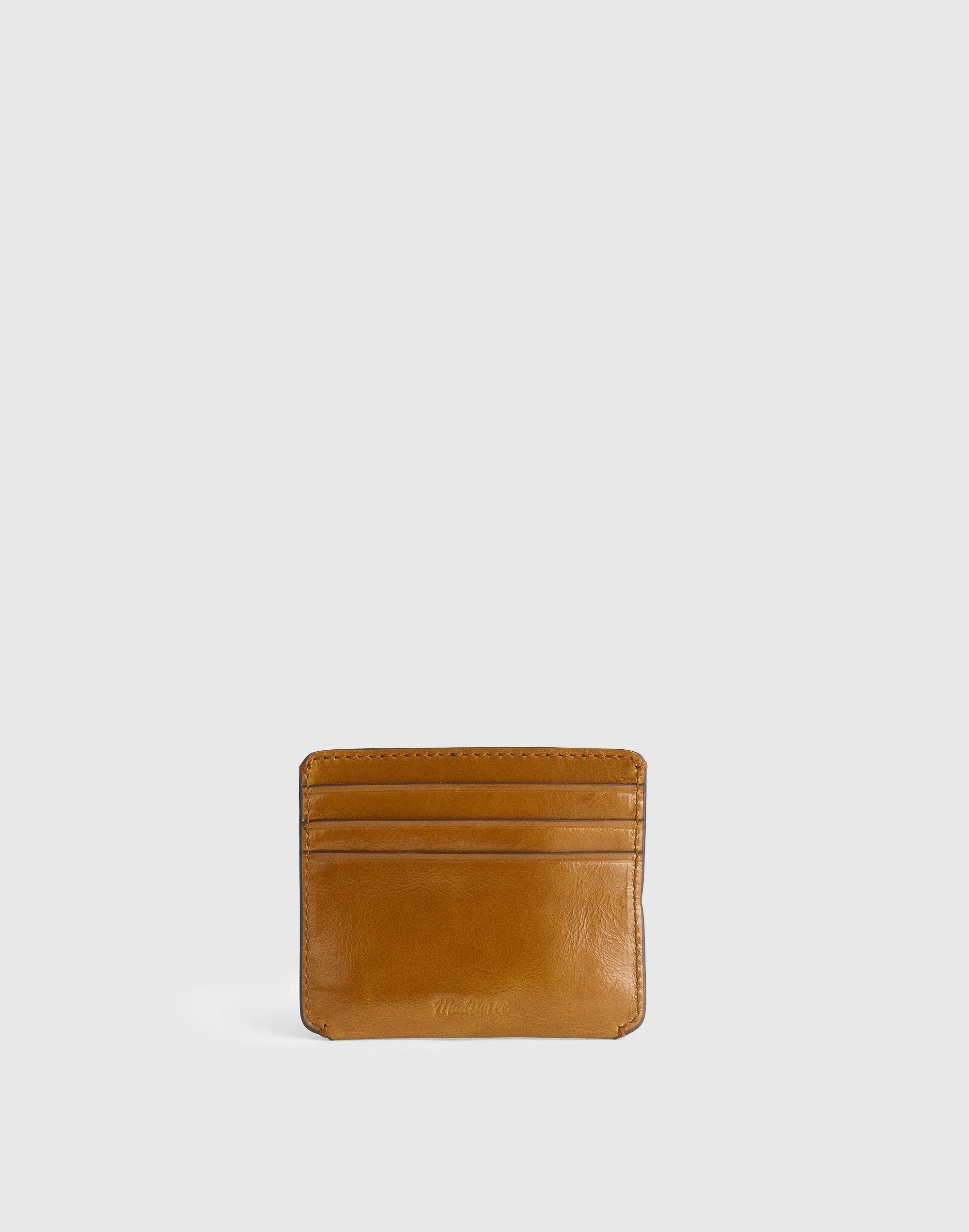 Curved Card Case in Leather - 1