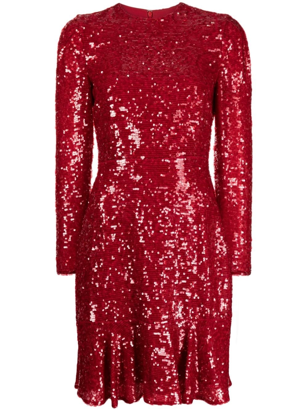 sequinned tiered minidress - 1