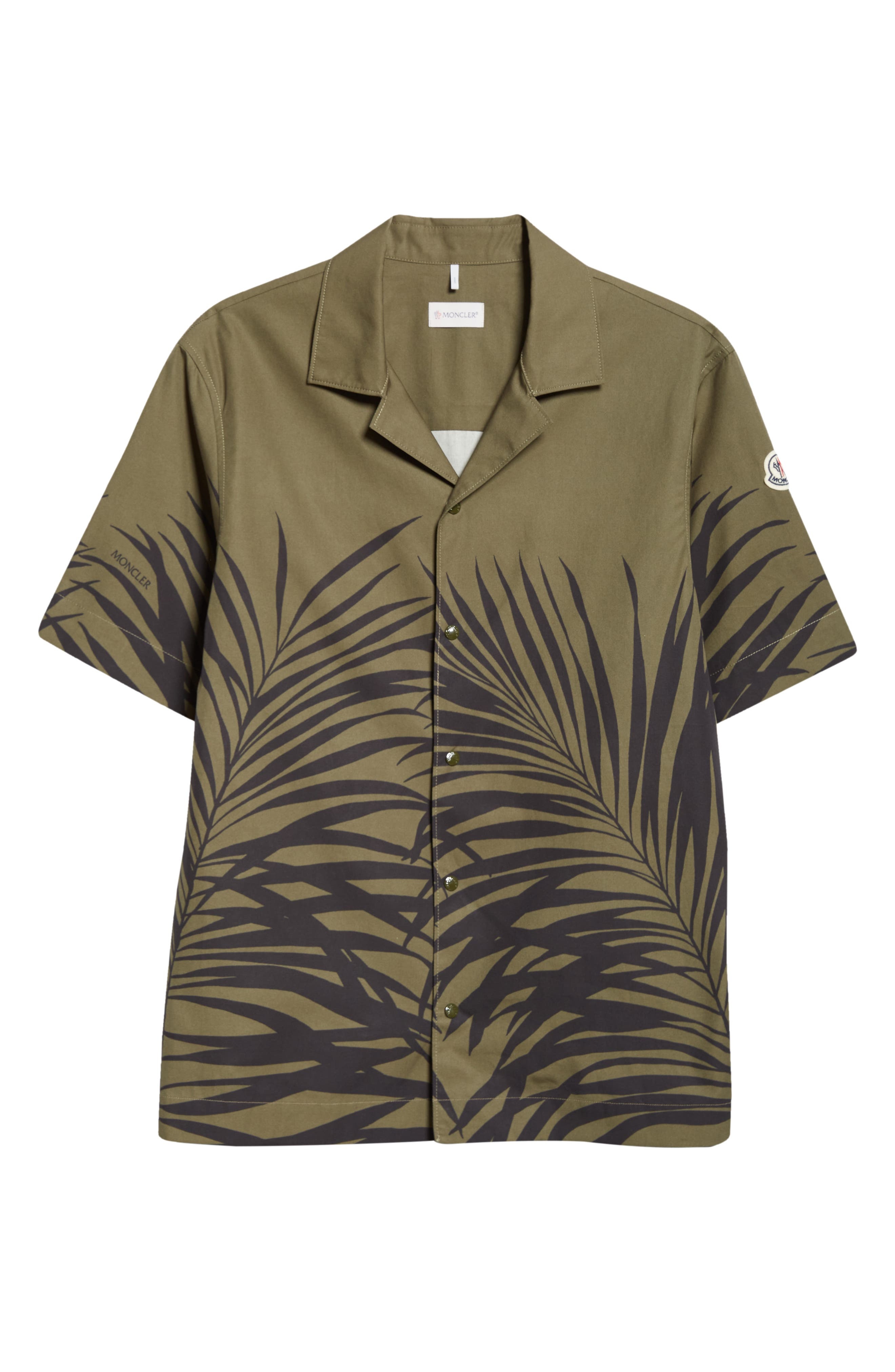 Fern Print Cotton Poplin Camp Shirt - 6
