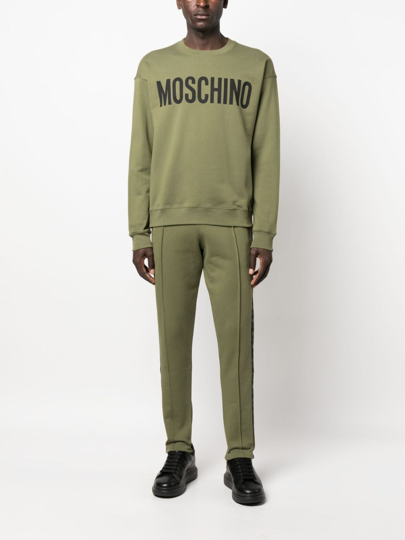 Moschino logo-print crew-neck sweatshirt outlook