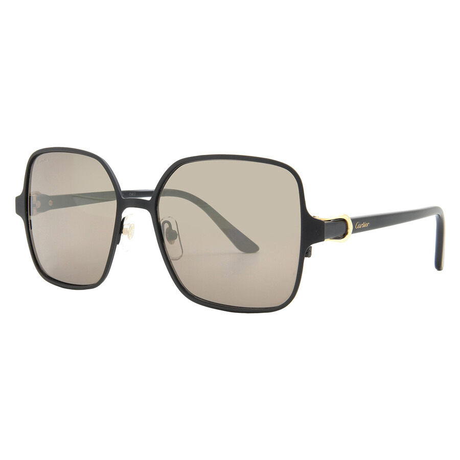 Cartier C Decor Brown Square Ladies Sunglasses CT0188S 001 - 2