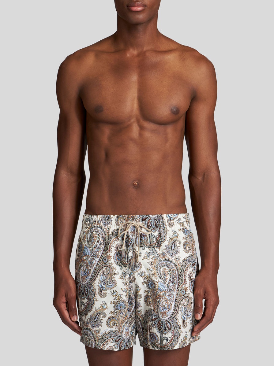 PAISLEY PRINT SWIM SHORTS - 2