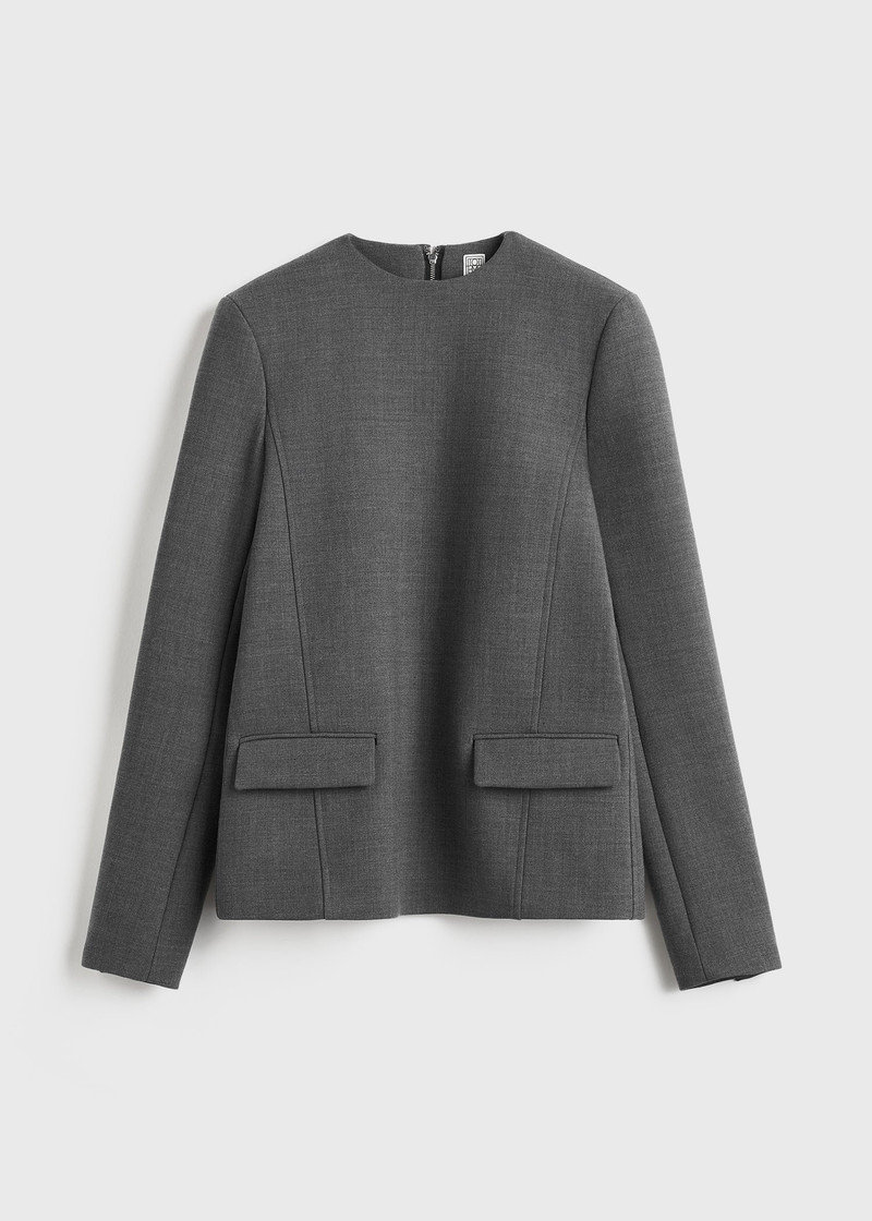 Pocket top grey melange 1