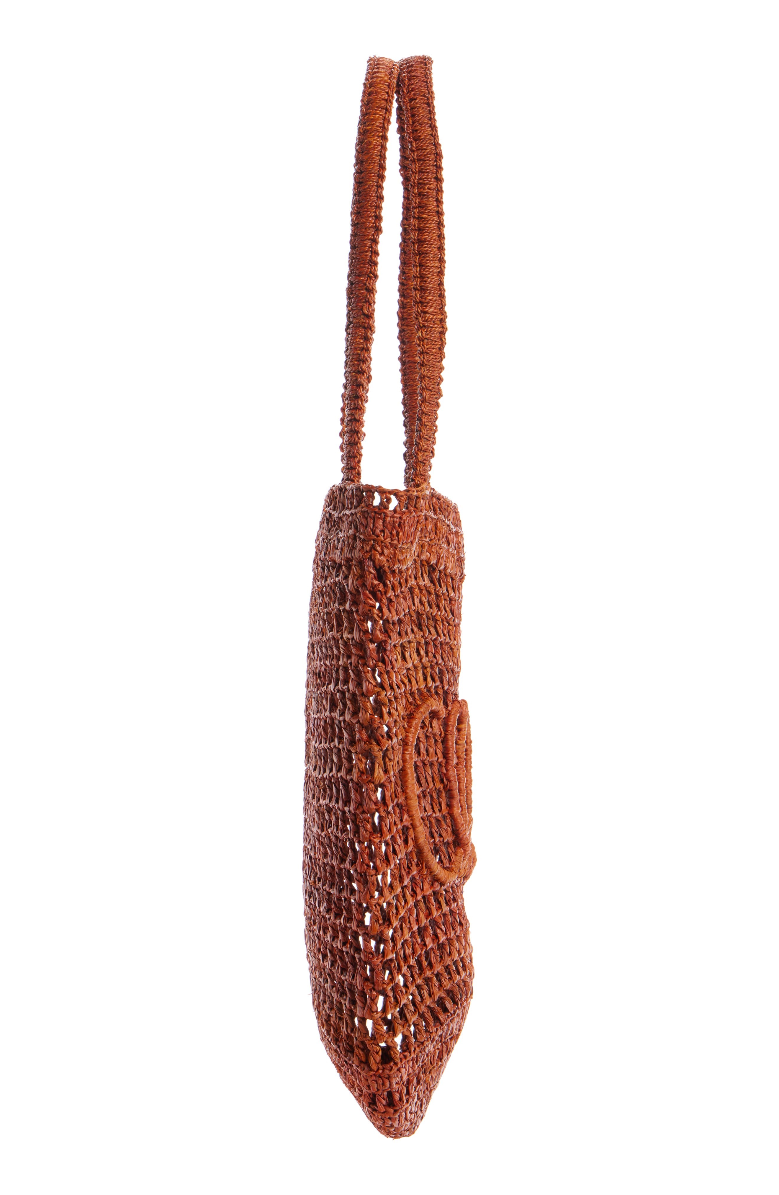 Chloé Small Summer Banana Crocheted Raffia Tote in Clay Brown at Nordstrom - 4