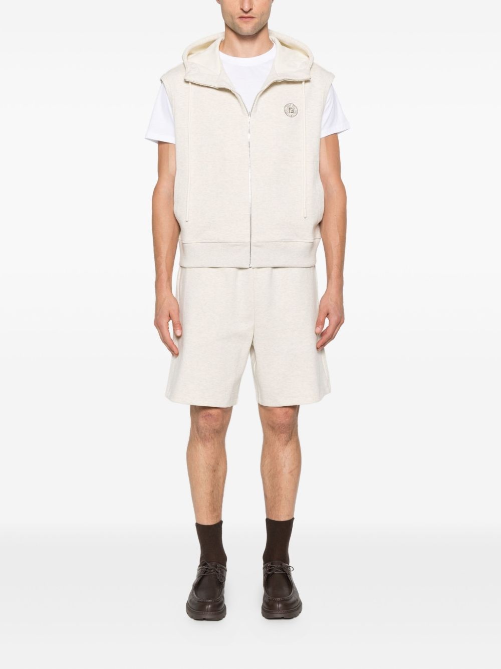 elastic-waistband logo shorts - 2