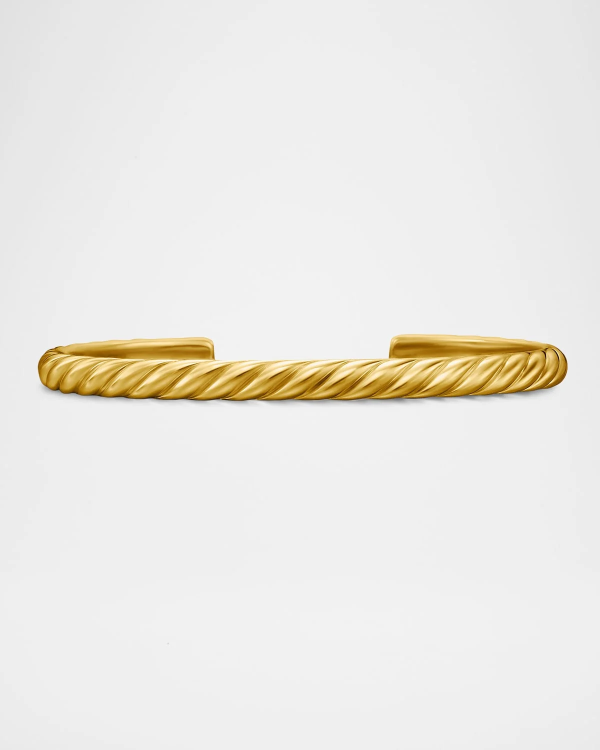 Men's Sculpted Cable Cuff Bracelet in 18K Gold, 5.5mm - 1