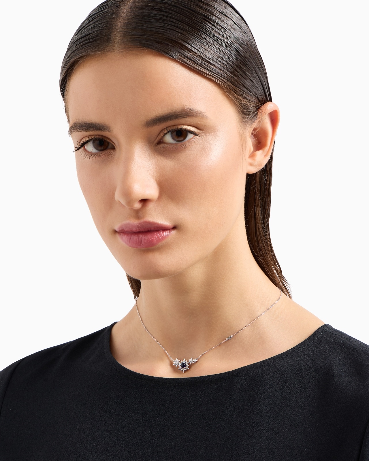 STERLING SILVER STATION NECKLACE - 2