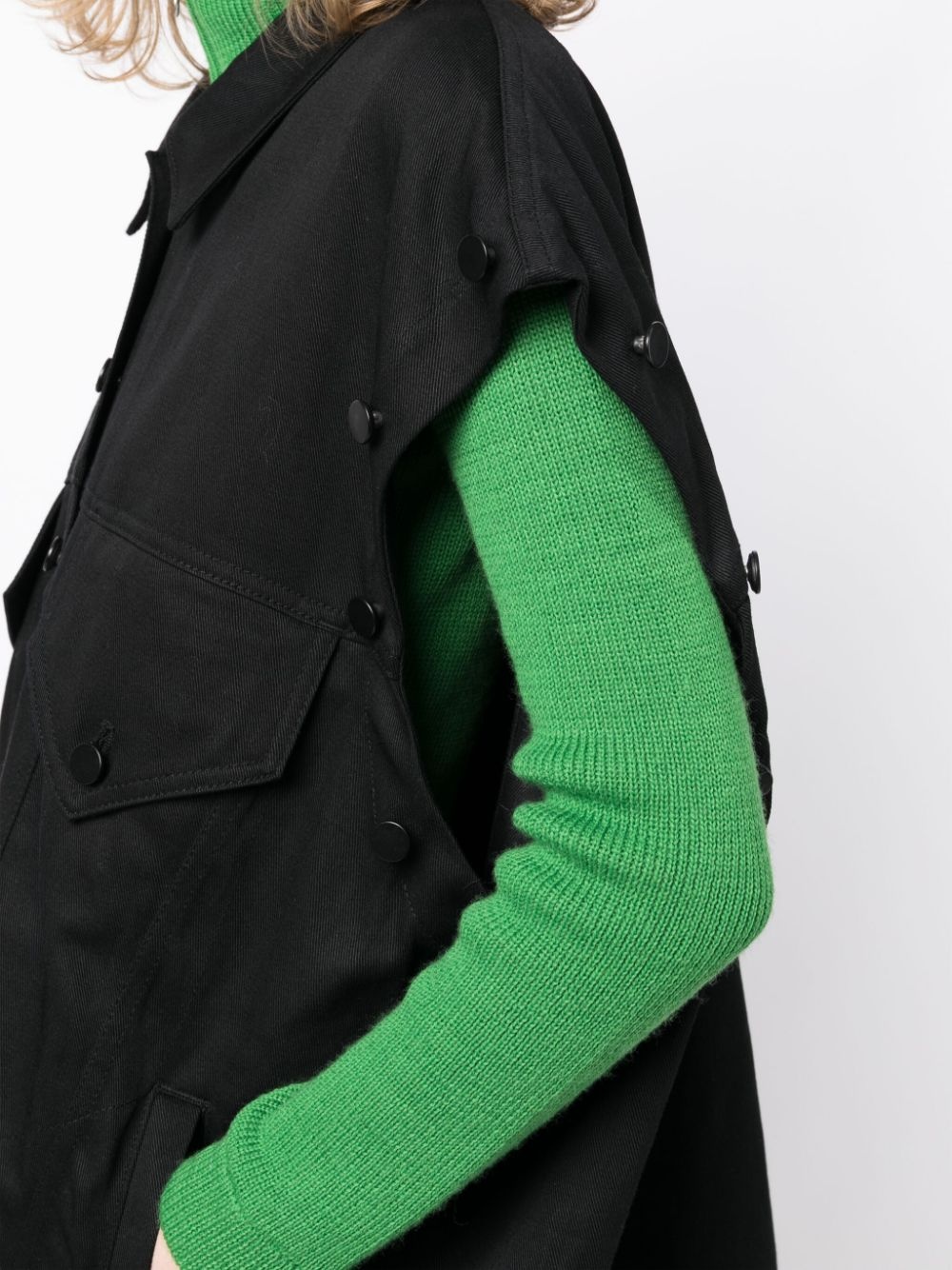detachable-sleeve denim jacket - 6