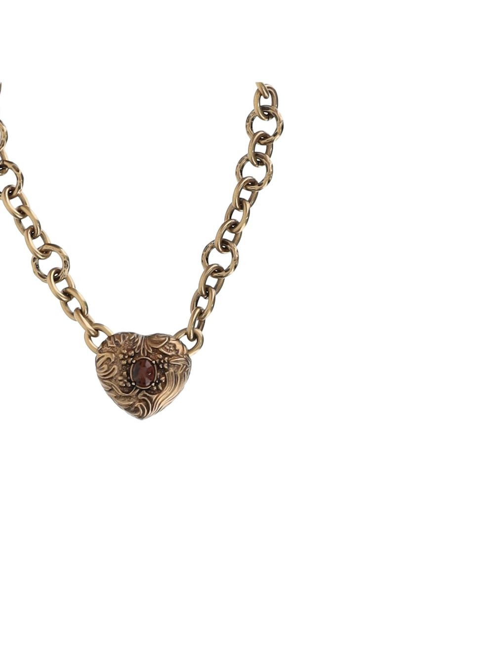heart-charm chain necklace - 2