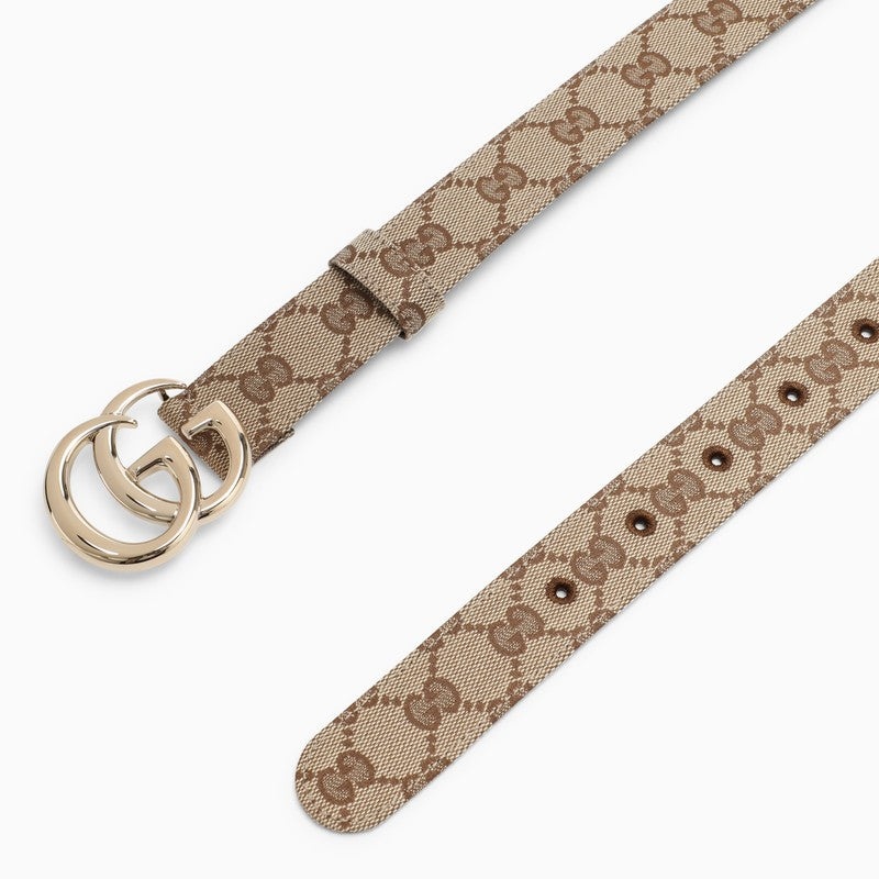 Gucci Gg Marmont Thin Belt In Gg Supreme Women - 3