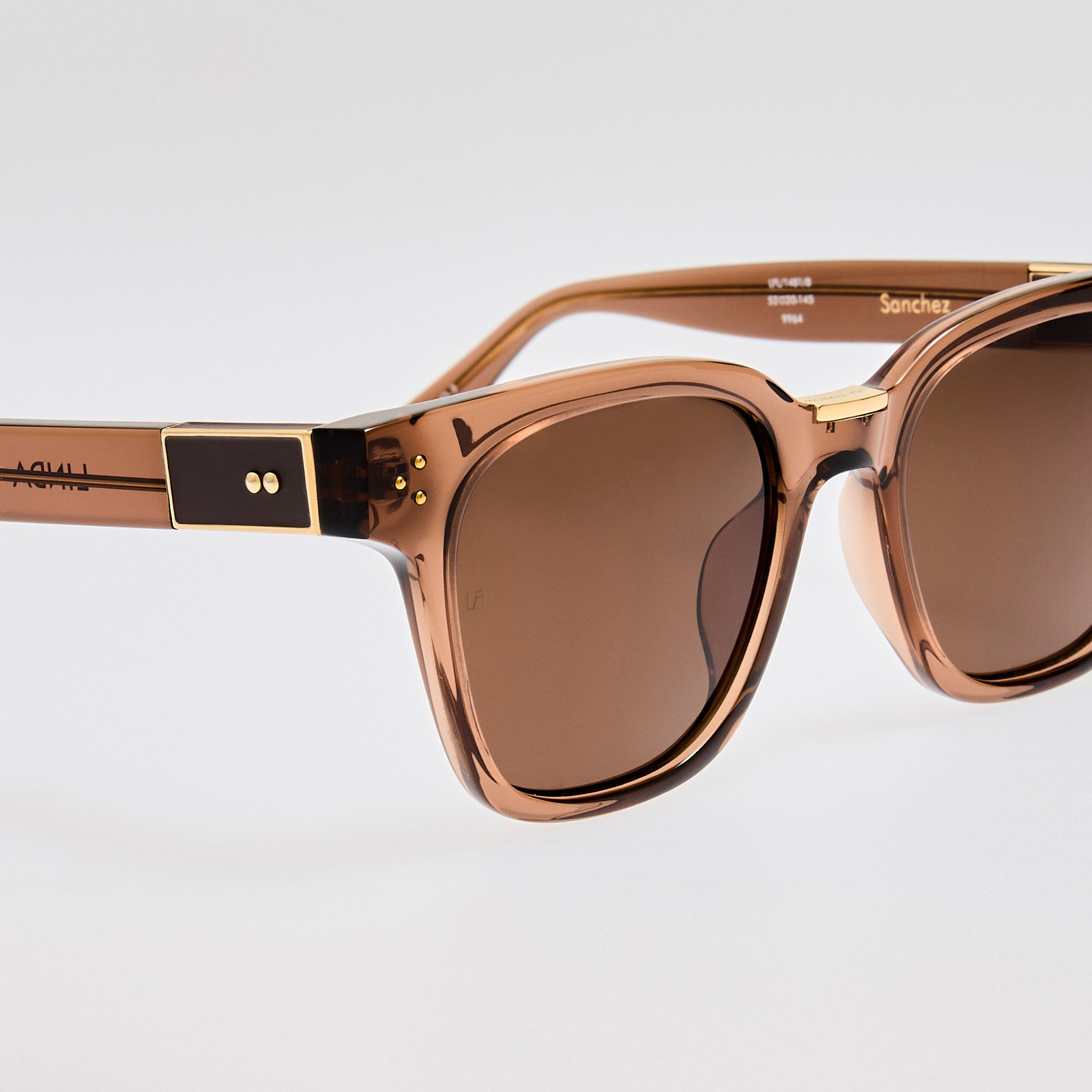 Sanchez Sunglasses in Brown and Gold - 5