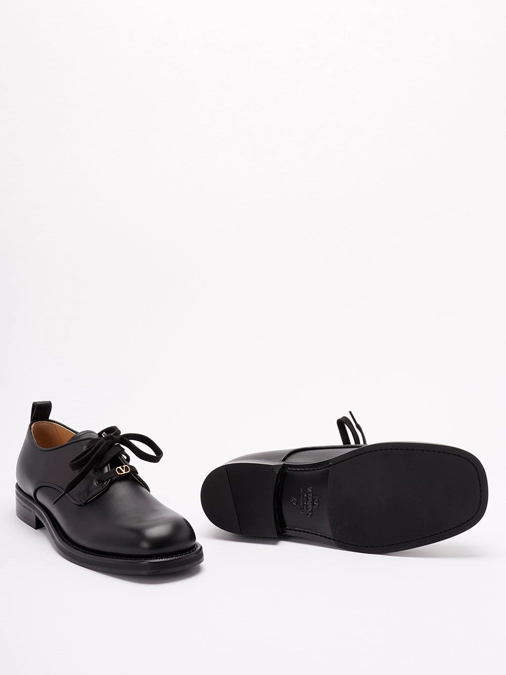 Valentino Garavani Men `Valentino Garavani Punx` Leather Derbies - 4