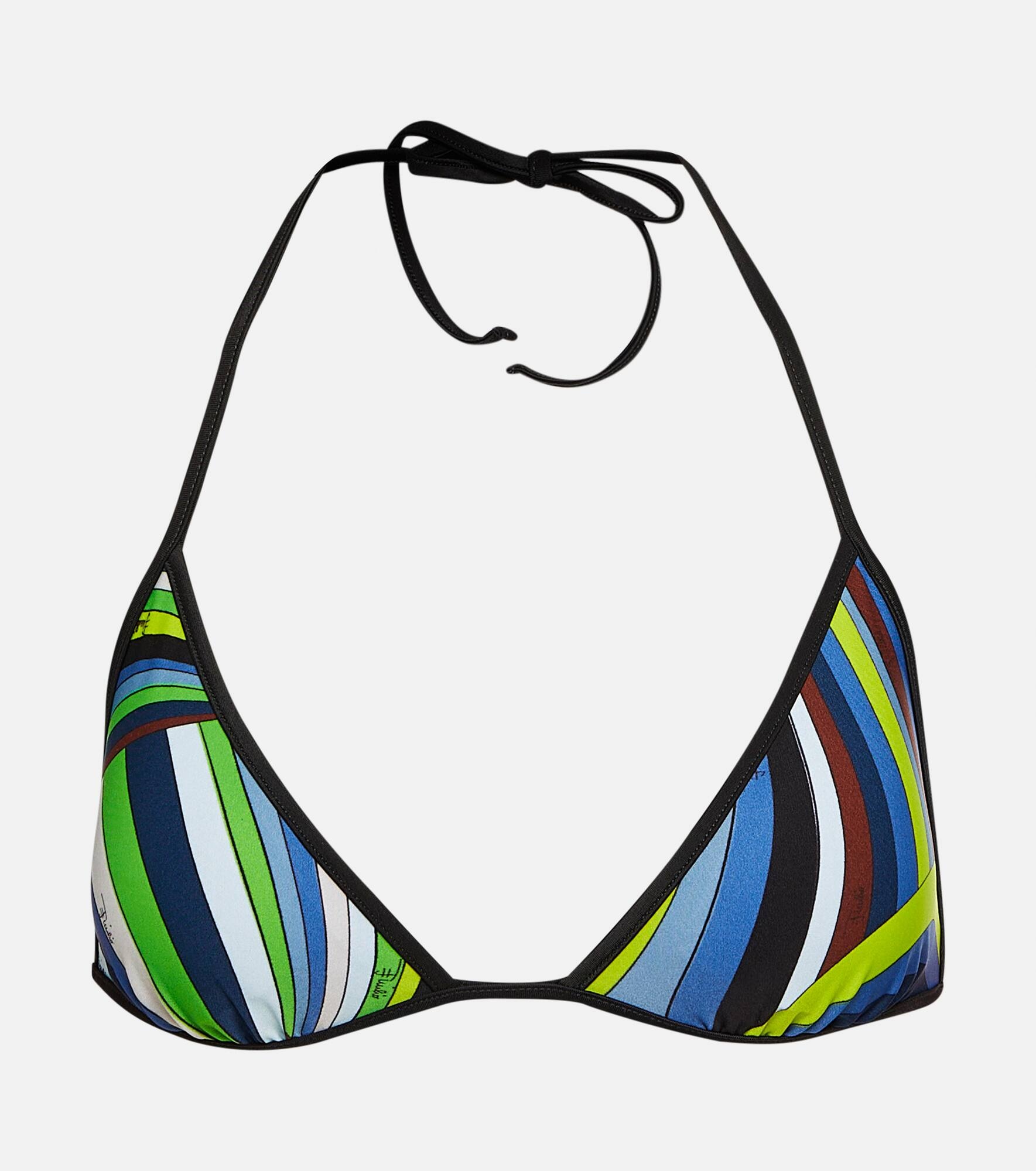 Printed triangle bikini top - 1