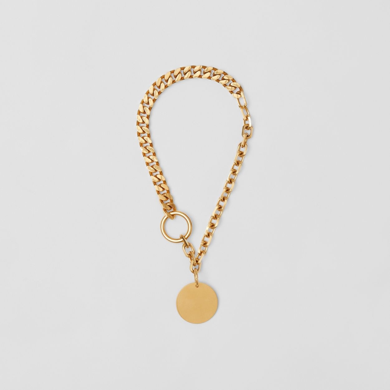 Gold-plated Medallion Chain-link Necklace - 4
