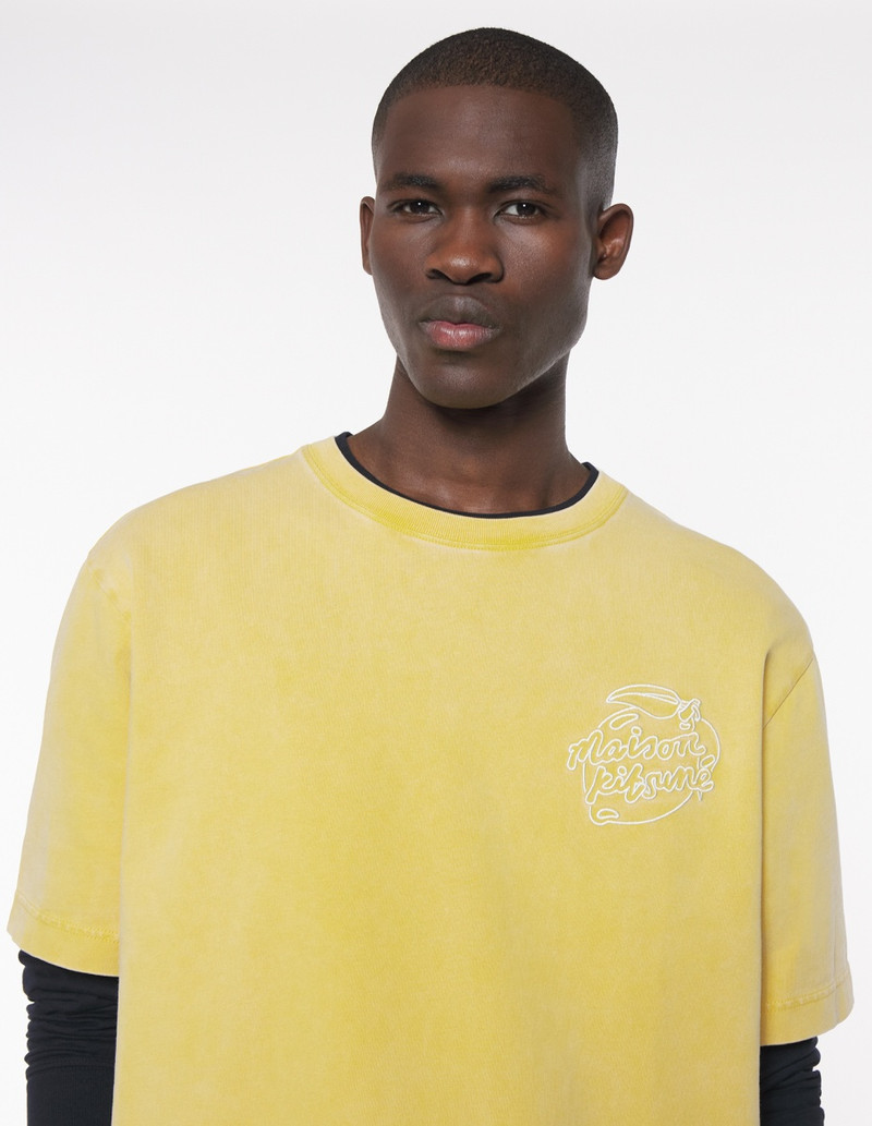 MAISON KITSUNE LEMONADE CHEST EMBROIDERY OVERSIZE TEE-SHIRT 4