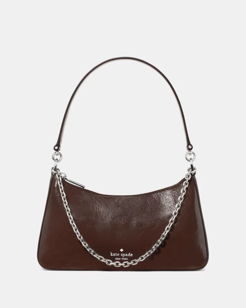 Margot Shiny Leather Shoulder Bag - 1