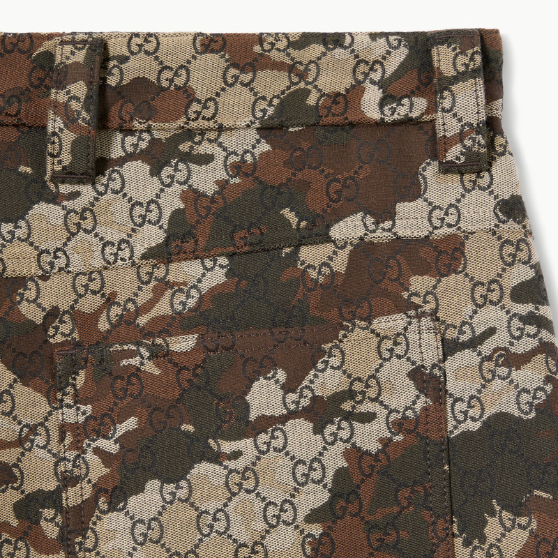 GG marbled cotton denim jacquard pants 5